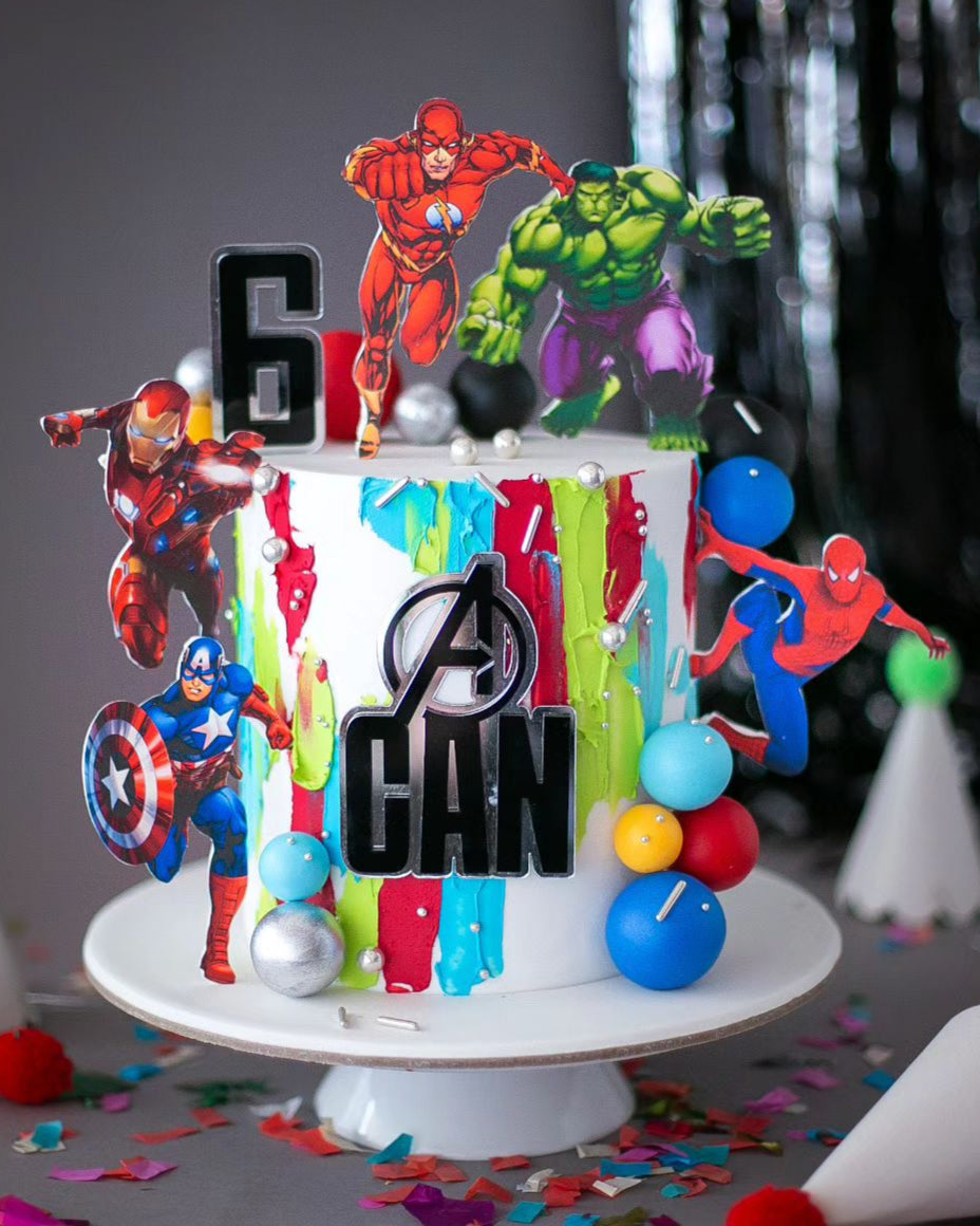 avengers pasta – hulk ve ıron man temalı çocuk pastası