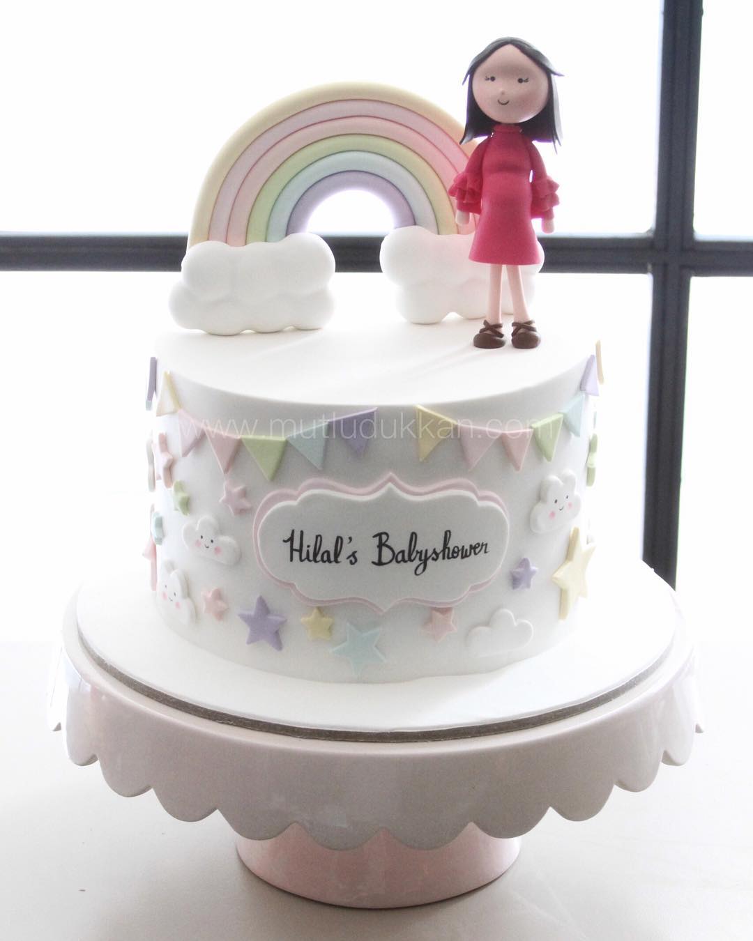 bebek doğum pastası – pastel renkli baby shower pastası