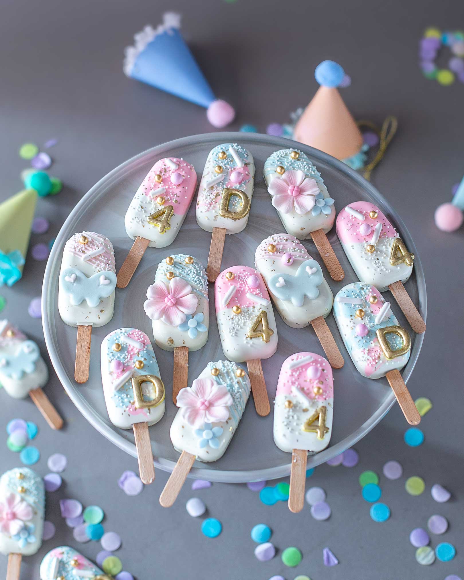 Kelebek Süslemeli Magnum Çikolata (Cakesicle)