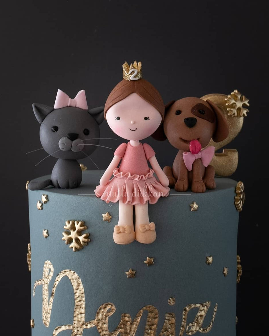 köpek kedi pasta – kız çocuk doğum günü pastası