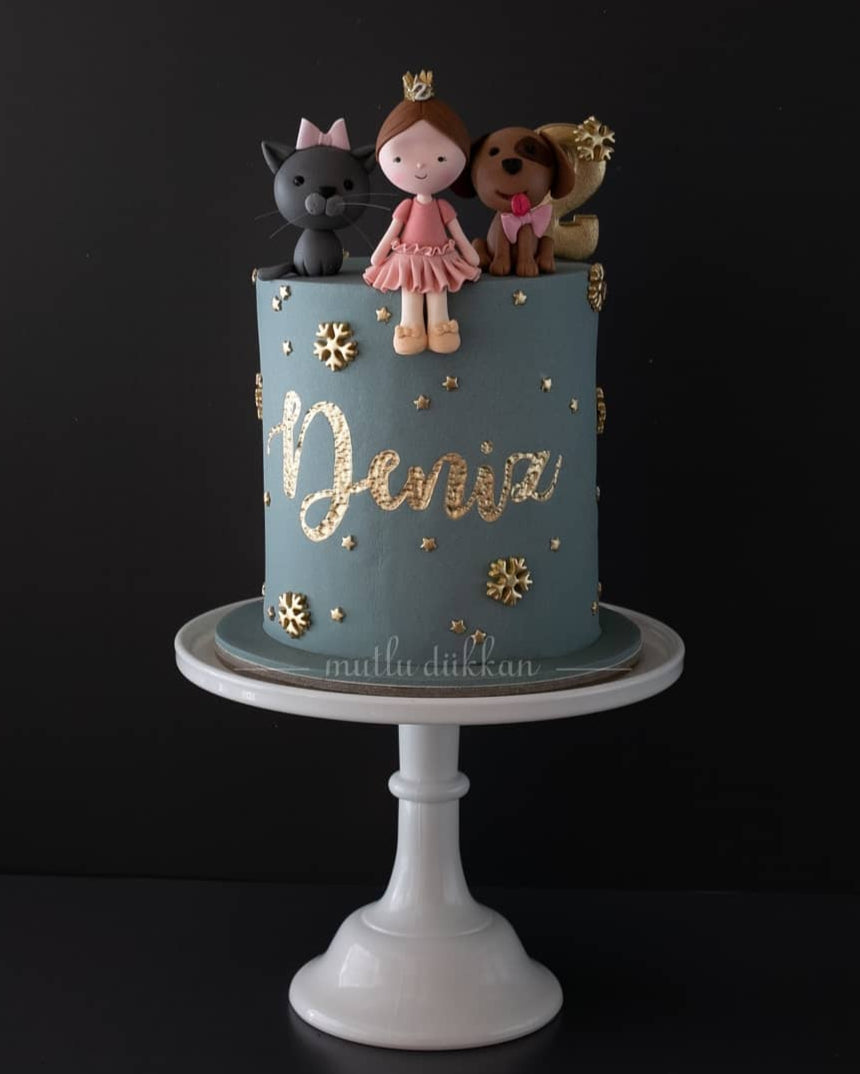 köpek kedi pasta – kız çocuk doğum günü pastası