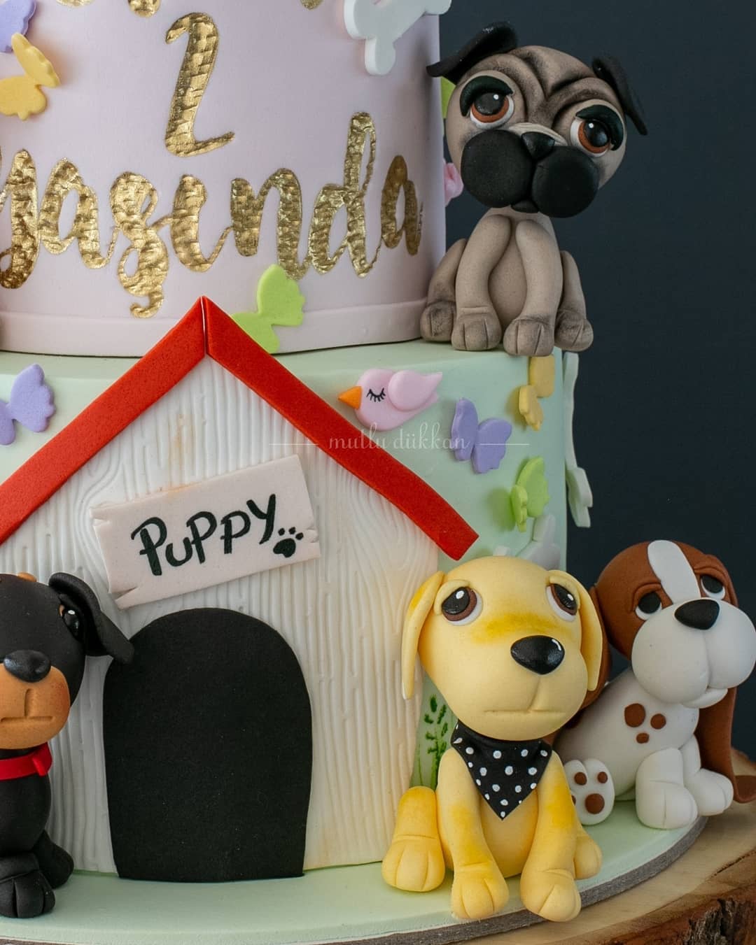 köpek pasta – 2 yaş kız çocuk doğum günü pastası