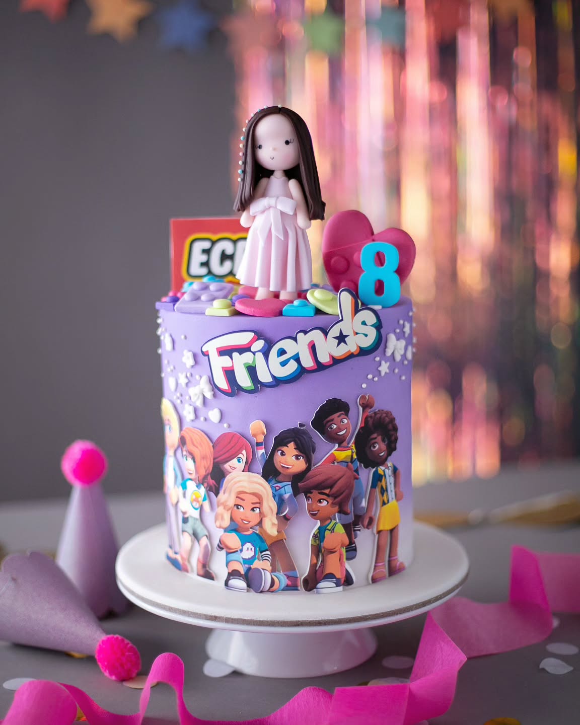 lego friends pasta – kız çocuk doğum günü pastası