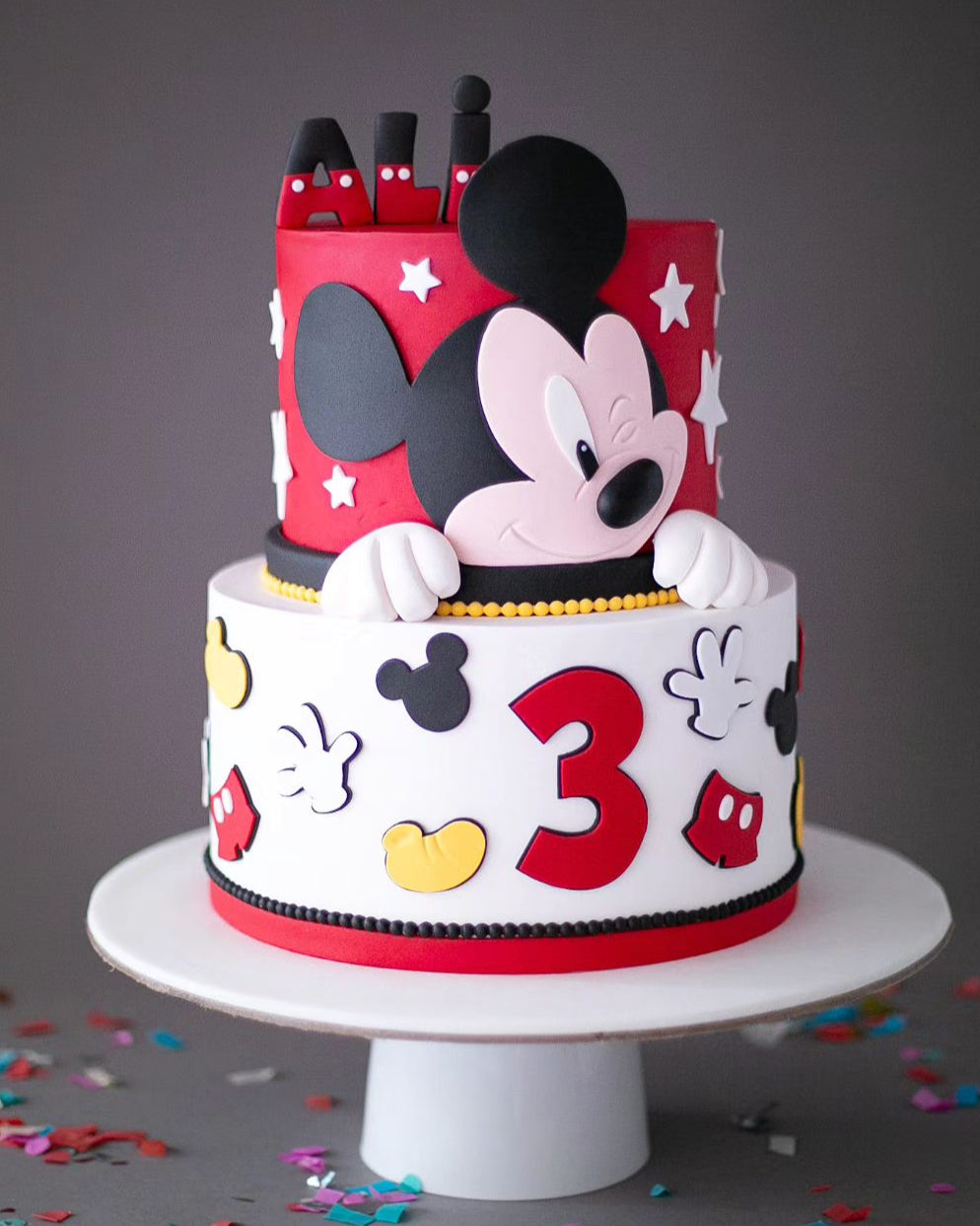 mickey mouse pasta - çocuk pastası