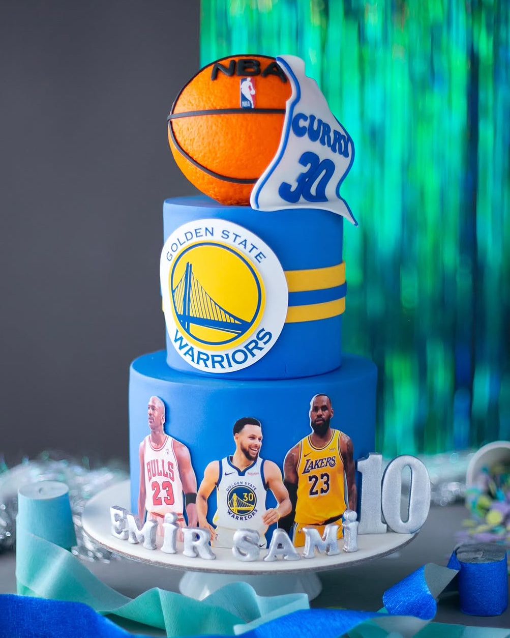 nba pasta – basketbol yıldızları temalı erkek çocuk pastası