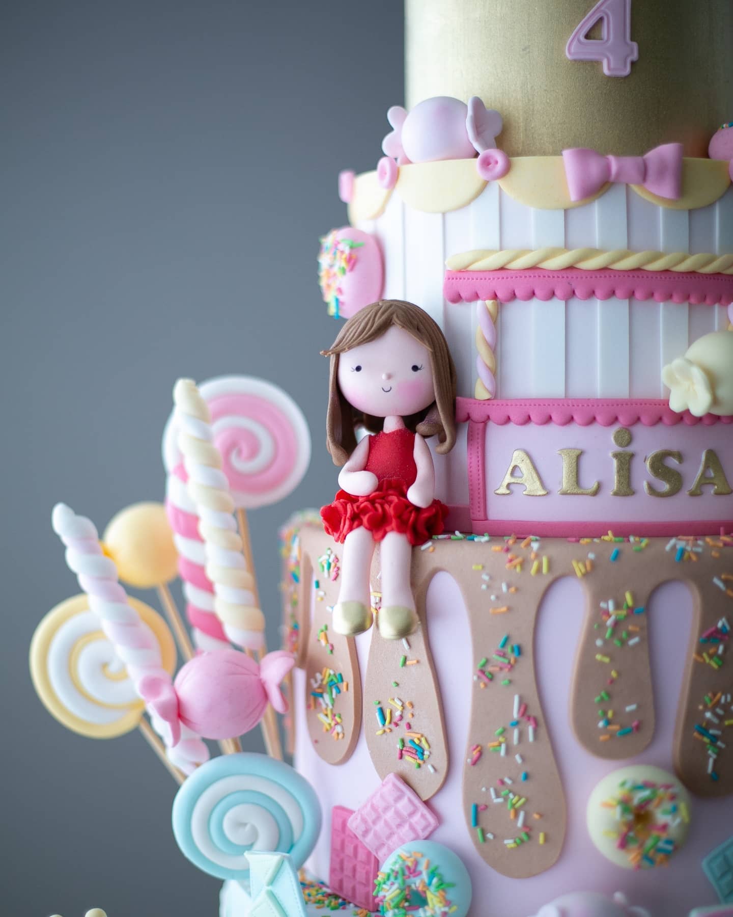peppa pig pasta – şeker temalı kız doğum günü pastası