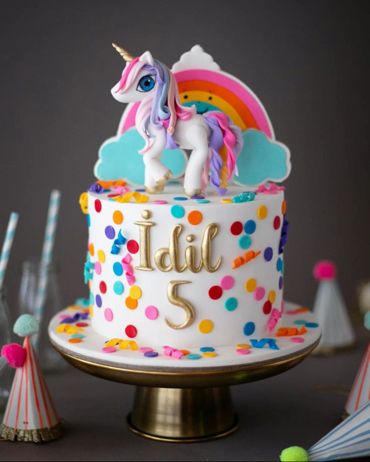 pony pasta – celestia unicorn figürlü kız pastası