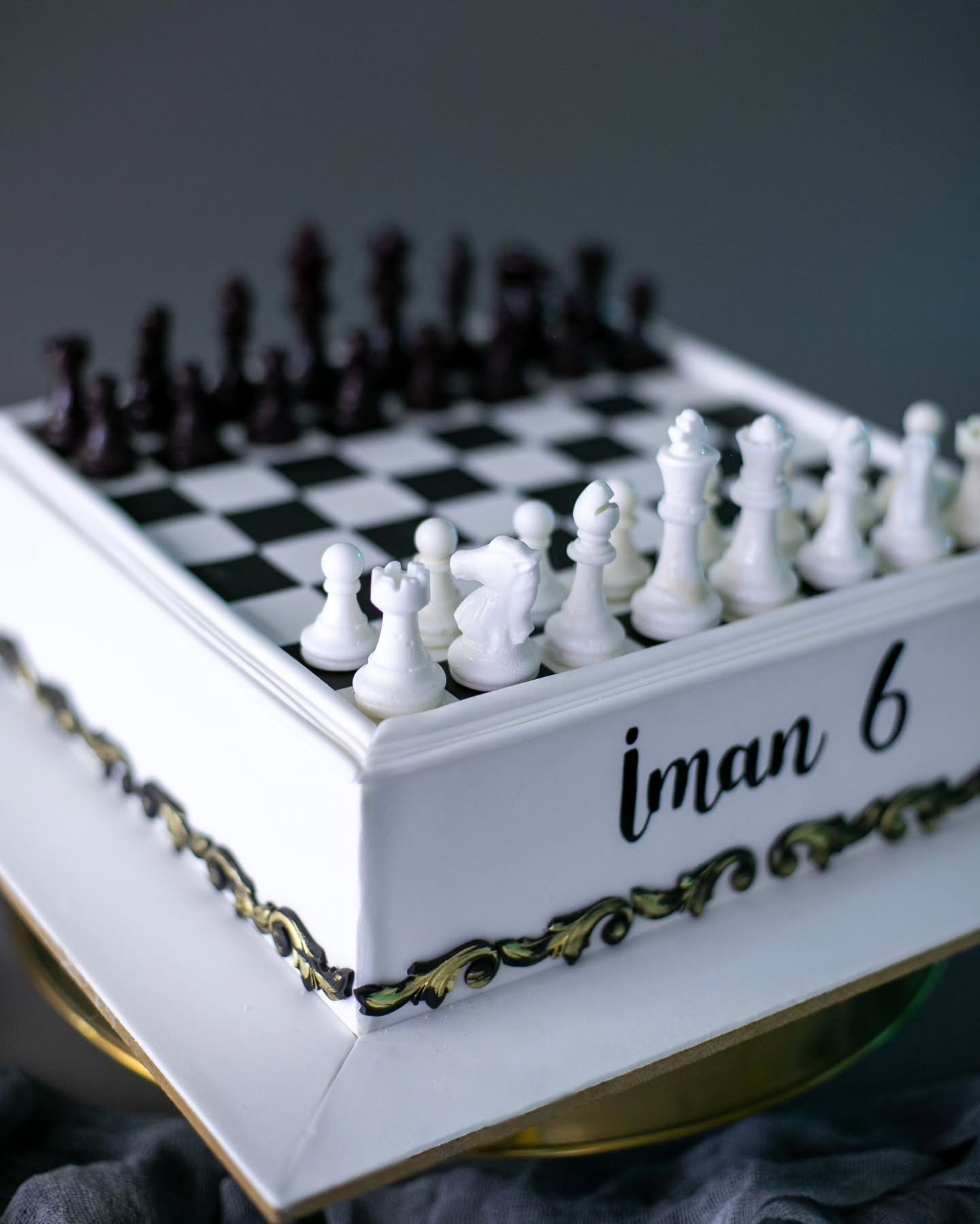 satranç pasta – strateji oyunu temalı doğum günü pastası