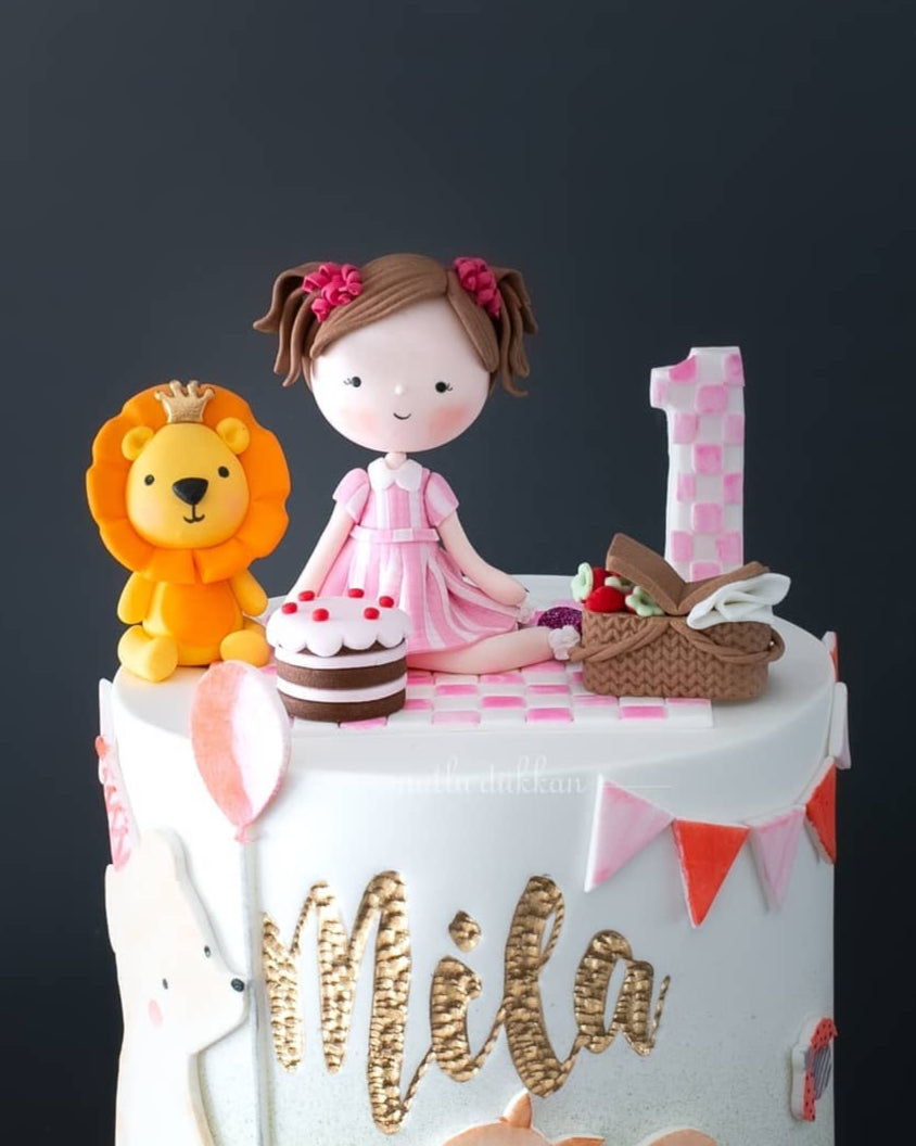 sincap pasta – piknik temalı 1 yaş doğum günü pastası