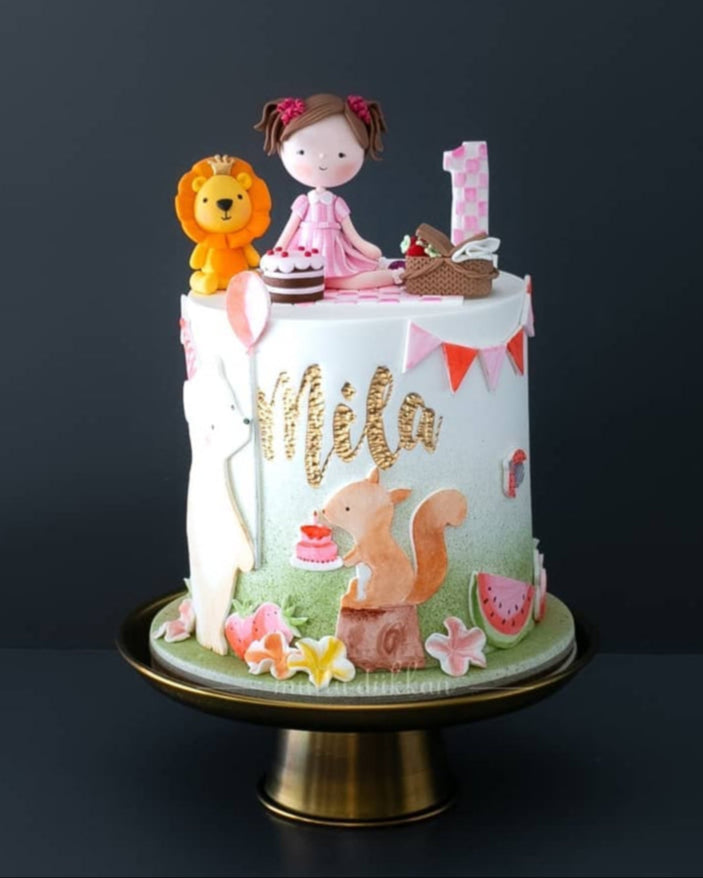 sincap pasta – piknik temalı 1 yaş doğum günü pastası