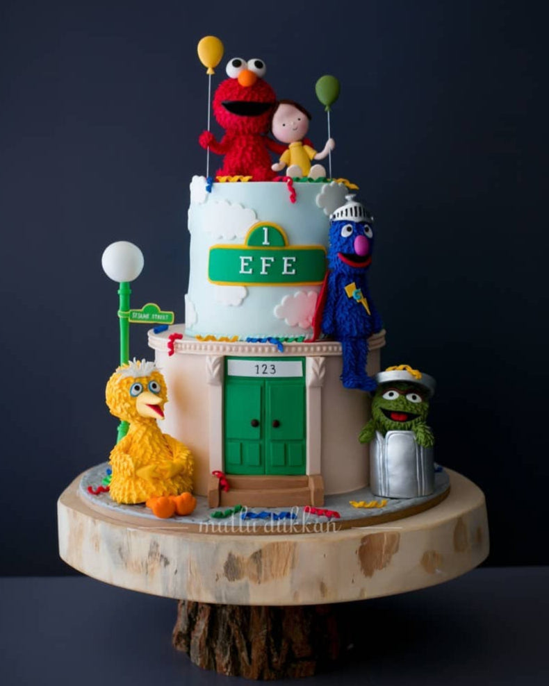 susam sokagi pasta – elmo ve arkadaşları pastası