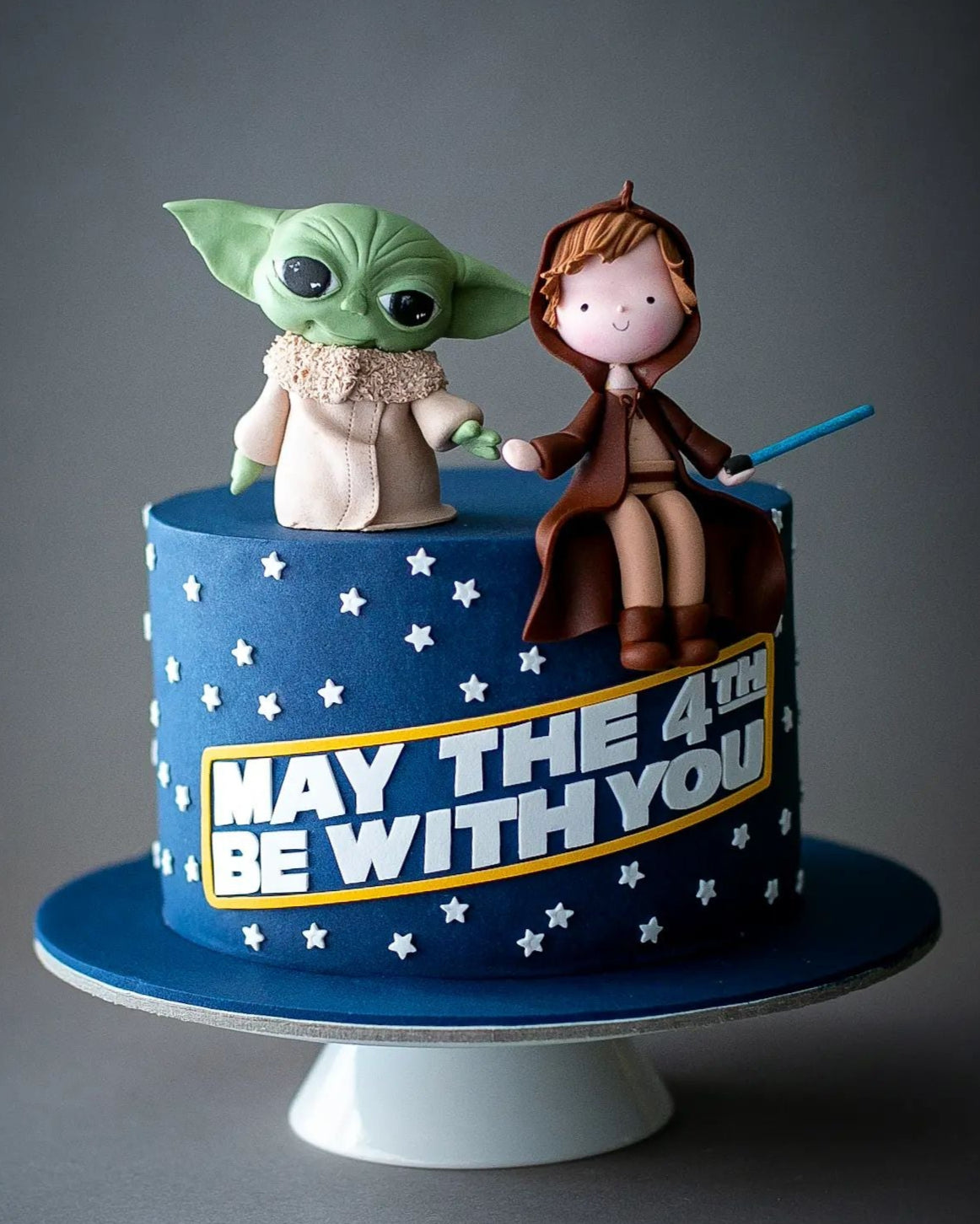 yoda pasta – star wars ve jedi temalı erkek pastası