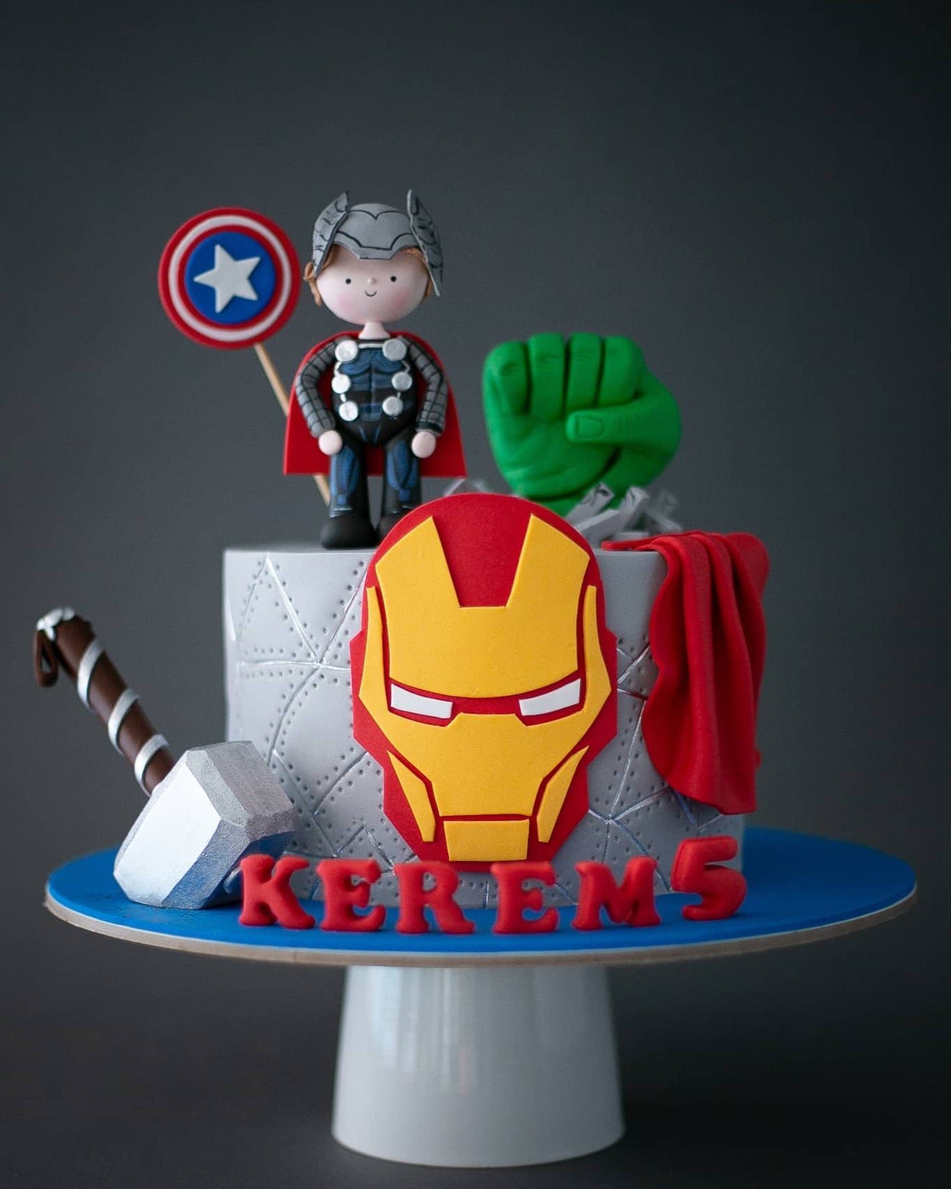 avengers pasta – süper kahraman temalı erkek çocuk pastası