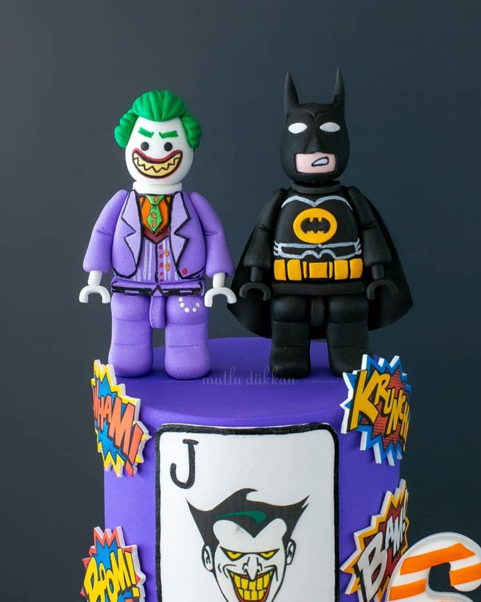 batman ve joker pasta – erkek çocuk doğum günü pastası