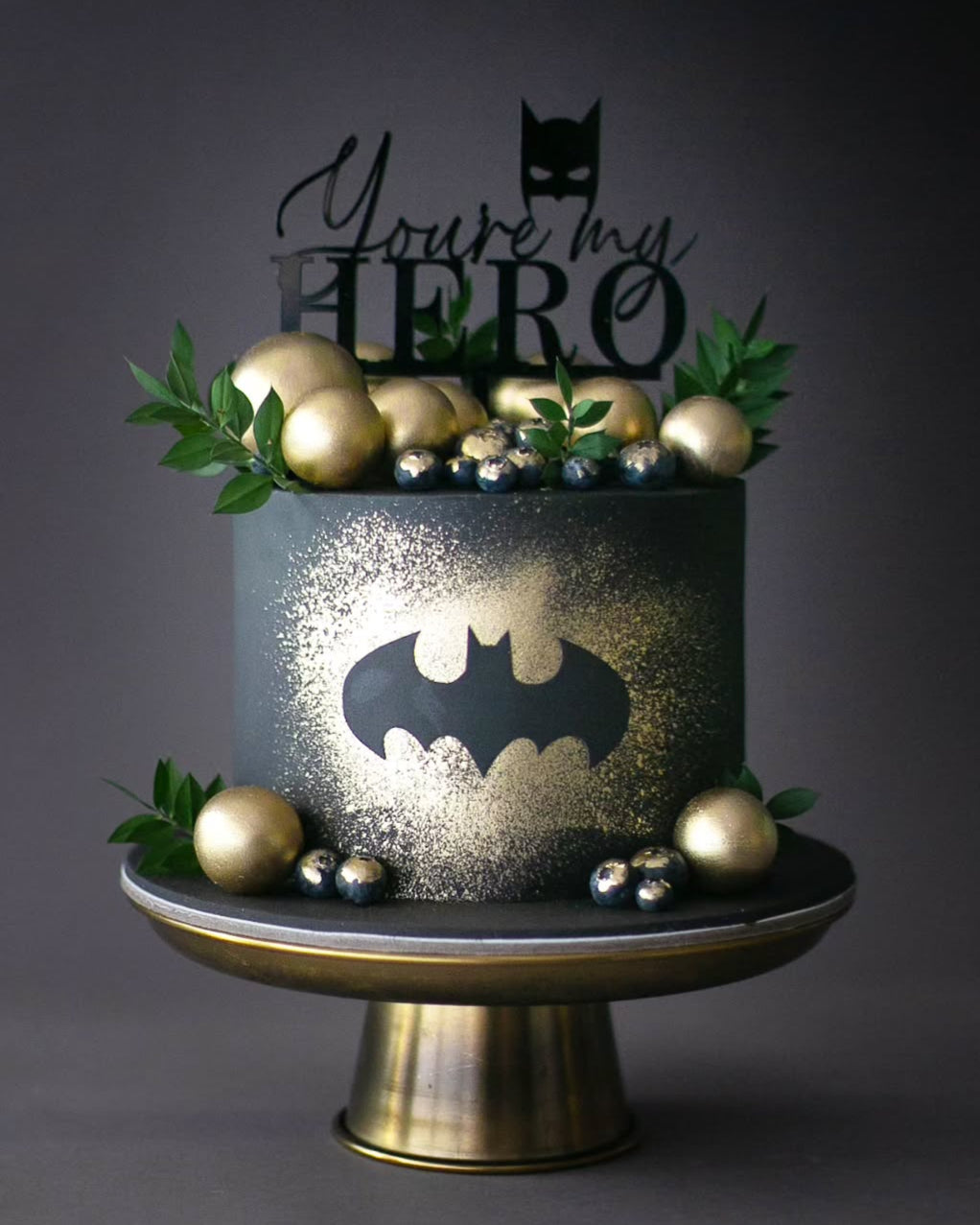 batman pasta – yetişkin erkek doğum günü pastası