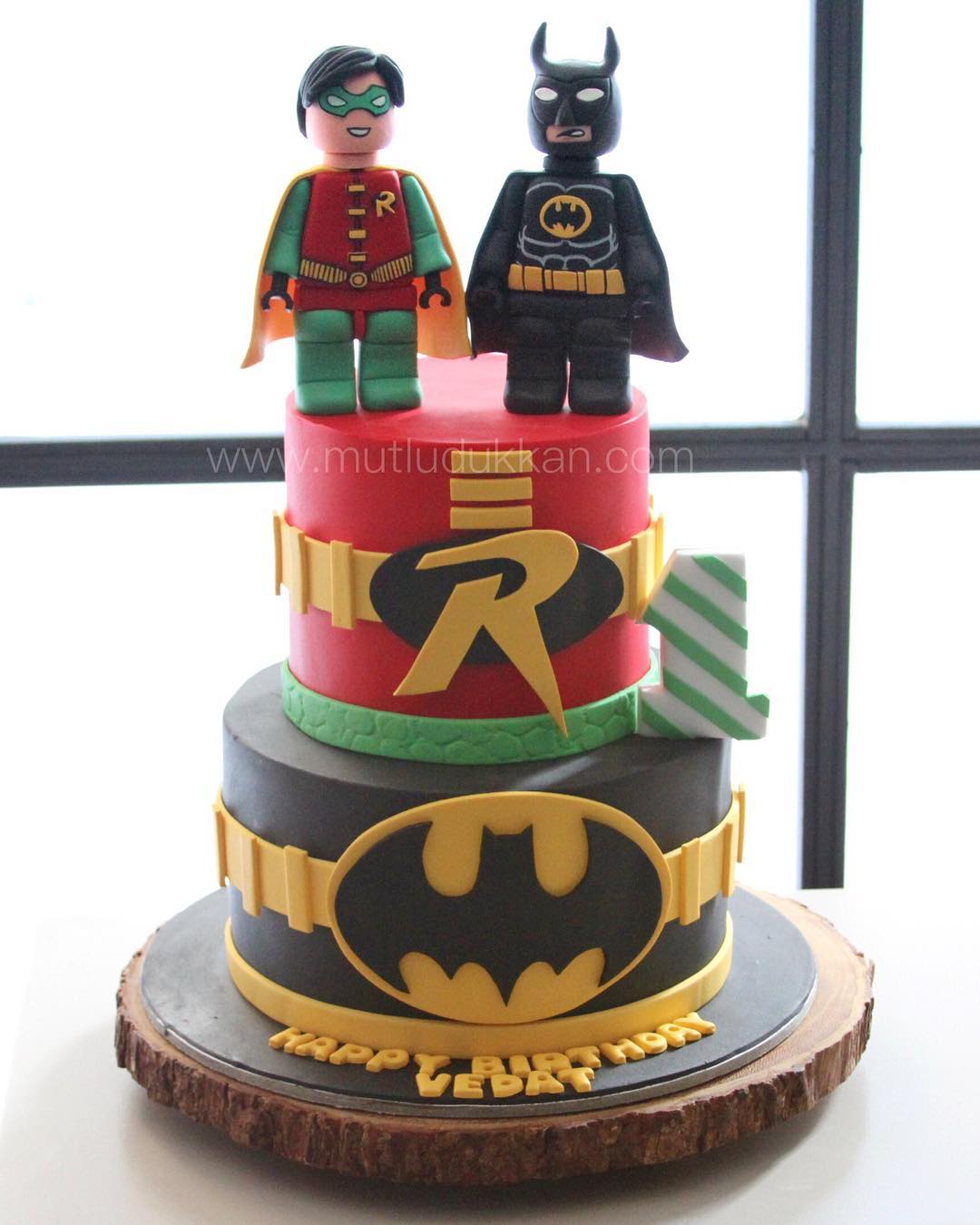 batman ve robin pasta – erkek çocuk doğum günü pastası