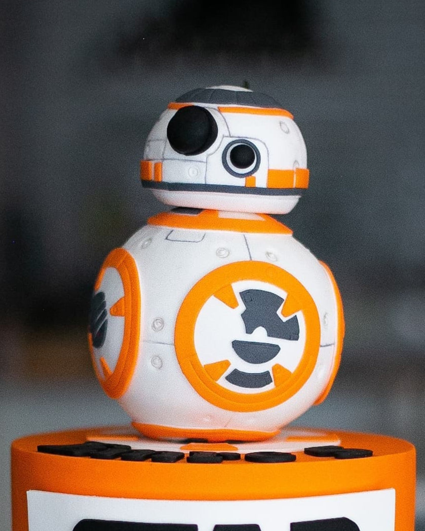 bb8 pasta – star wars ve robot temalı doğum günü pastası