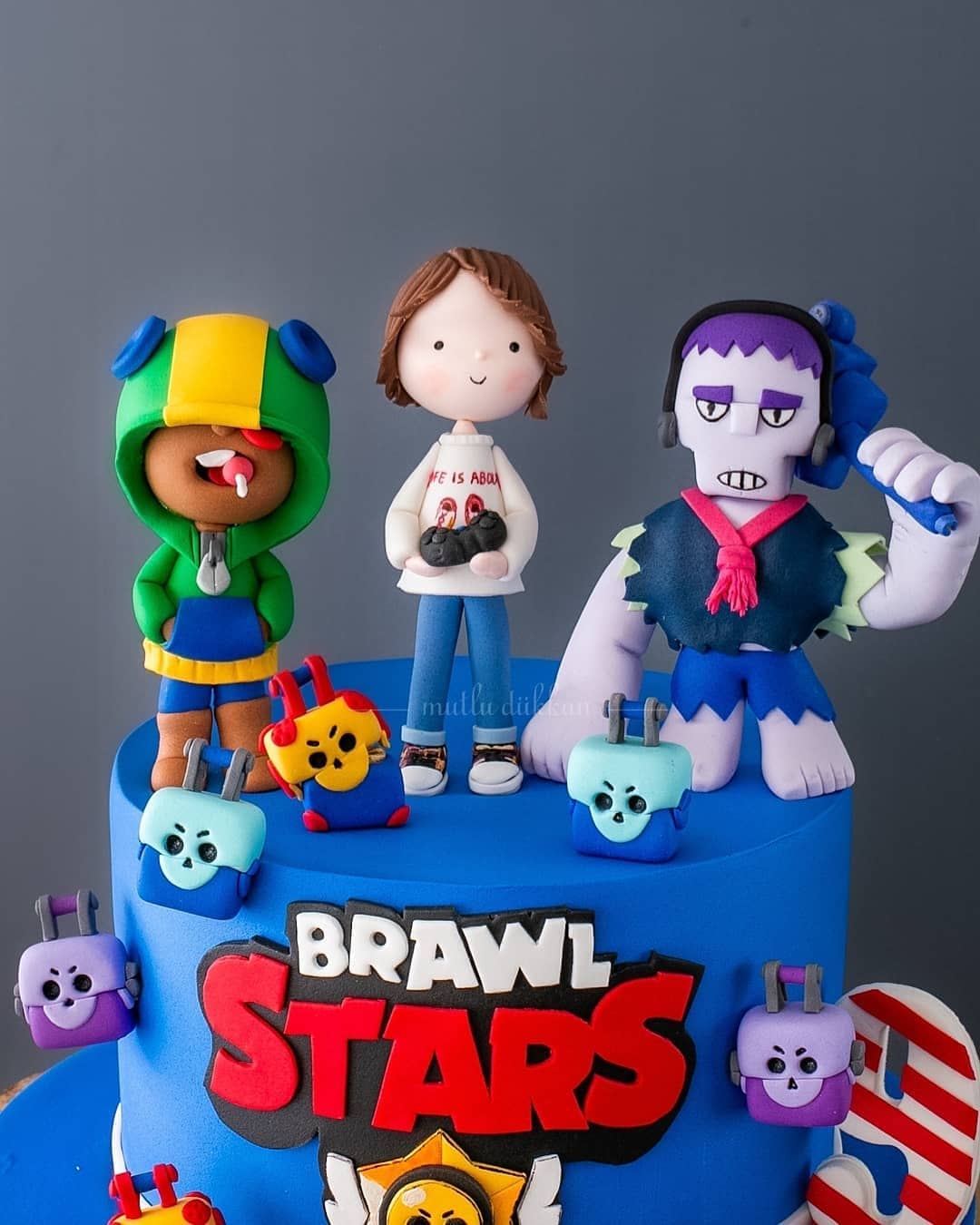 brawl stars pasta – leon ve frank figürlü pasta