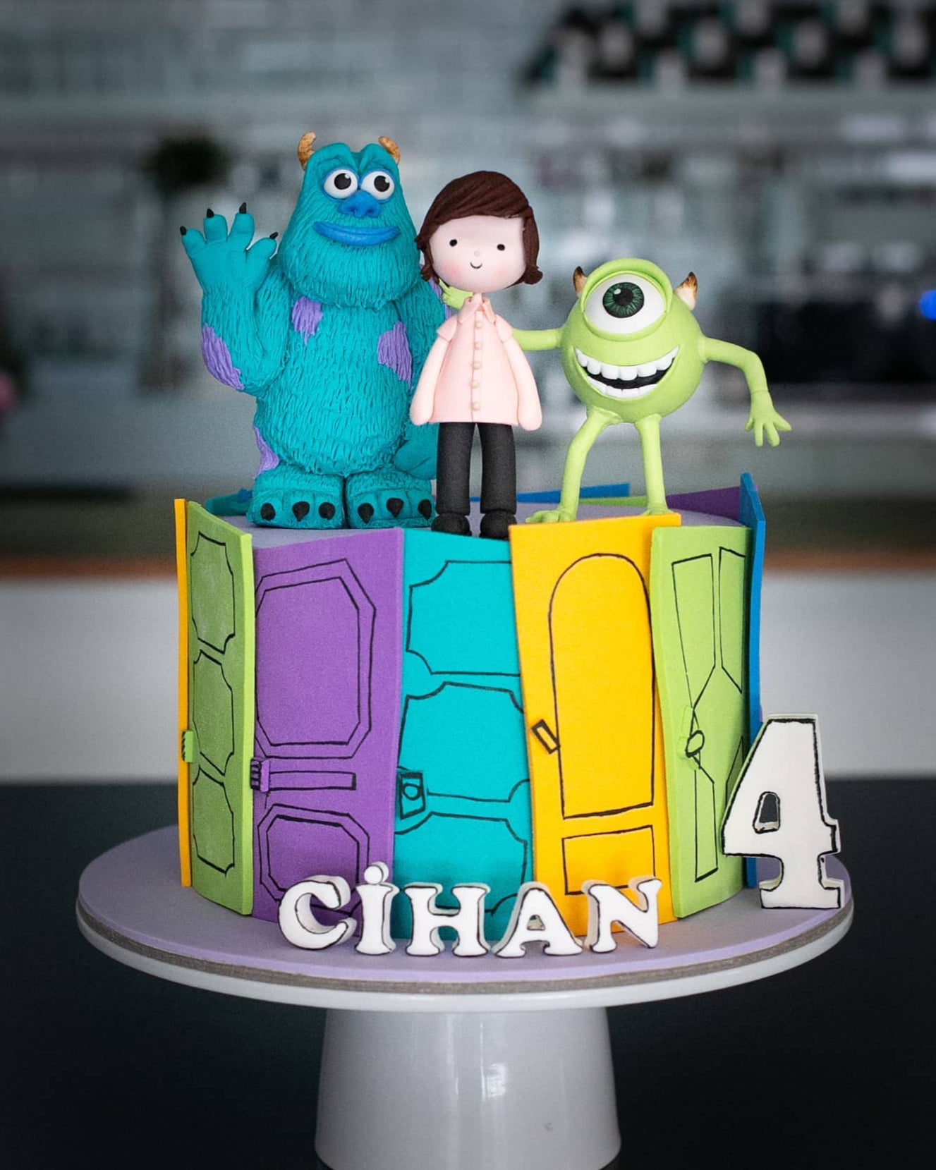 canavar pasta – monsters inc temalı erkek çocuk pastası
