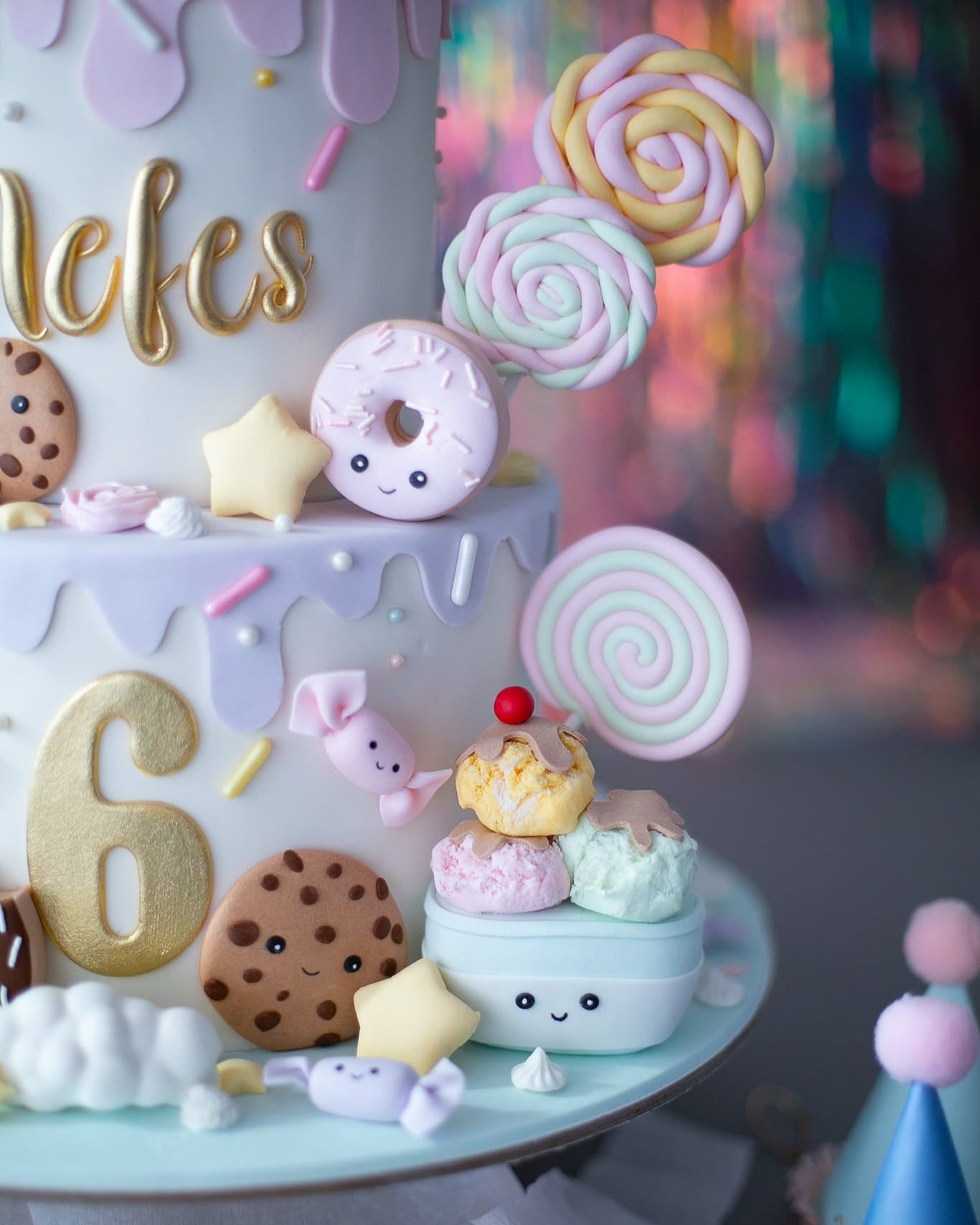 cinnamoroll pasta – şeker ve lolipop temalı kız pastası
