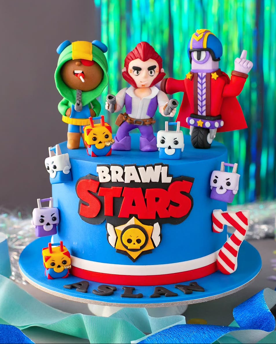 colt brawl stars pasta – erkek çocuk doğum günü pastası