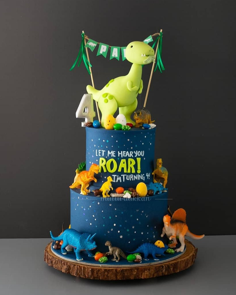 dinozor pasta – jurassic park temalı erkek çocuk pastası