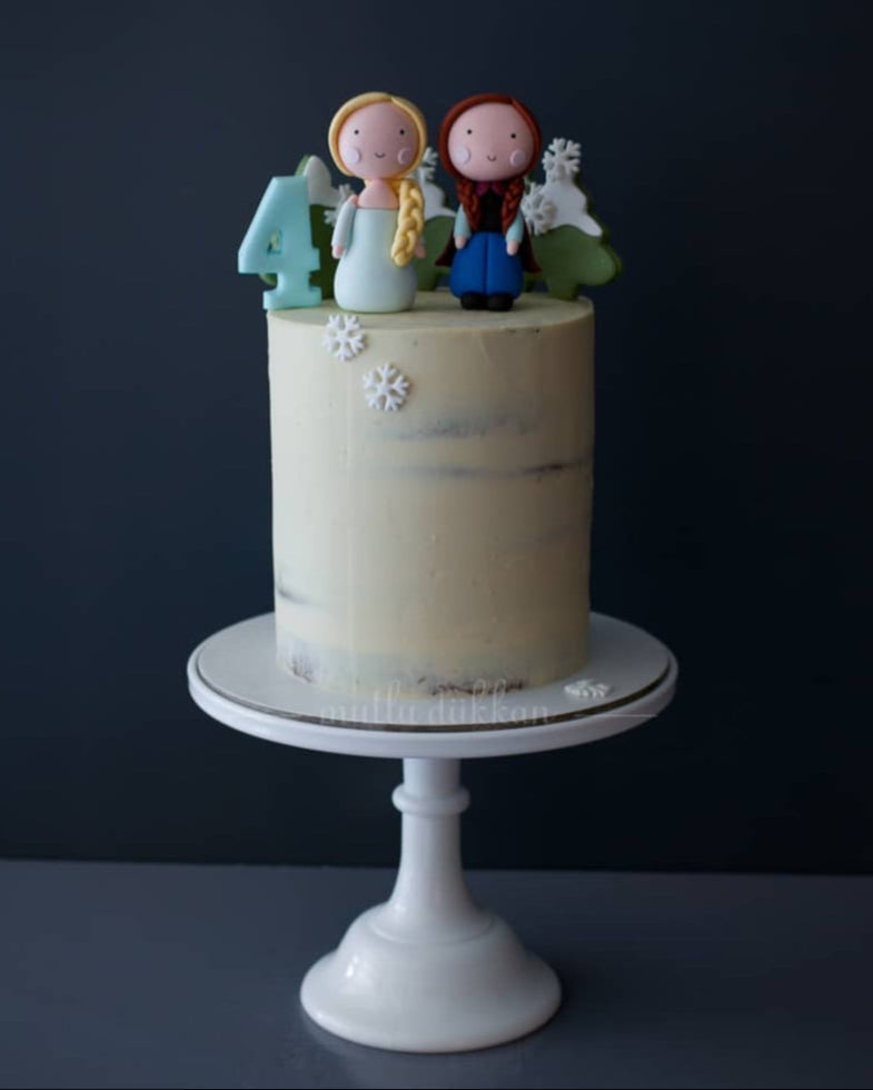 elsa pasta – frozen temalı kız çocuk pastası (naked cake)