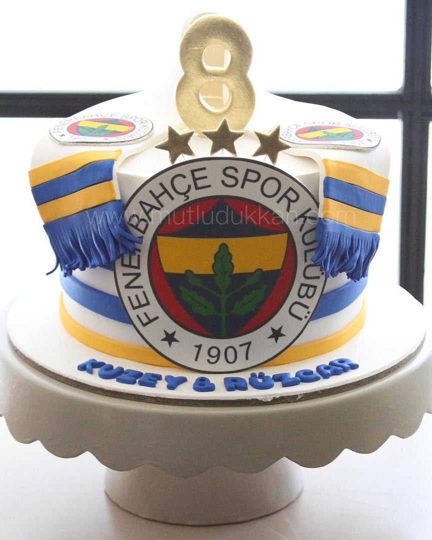 fenerbahçe pasta – atkı süslemeli futbol pastası