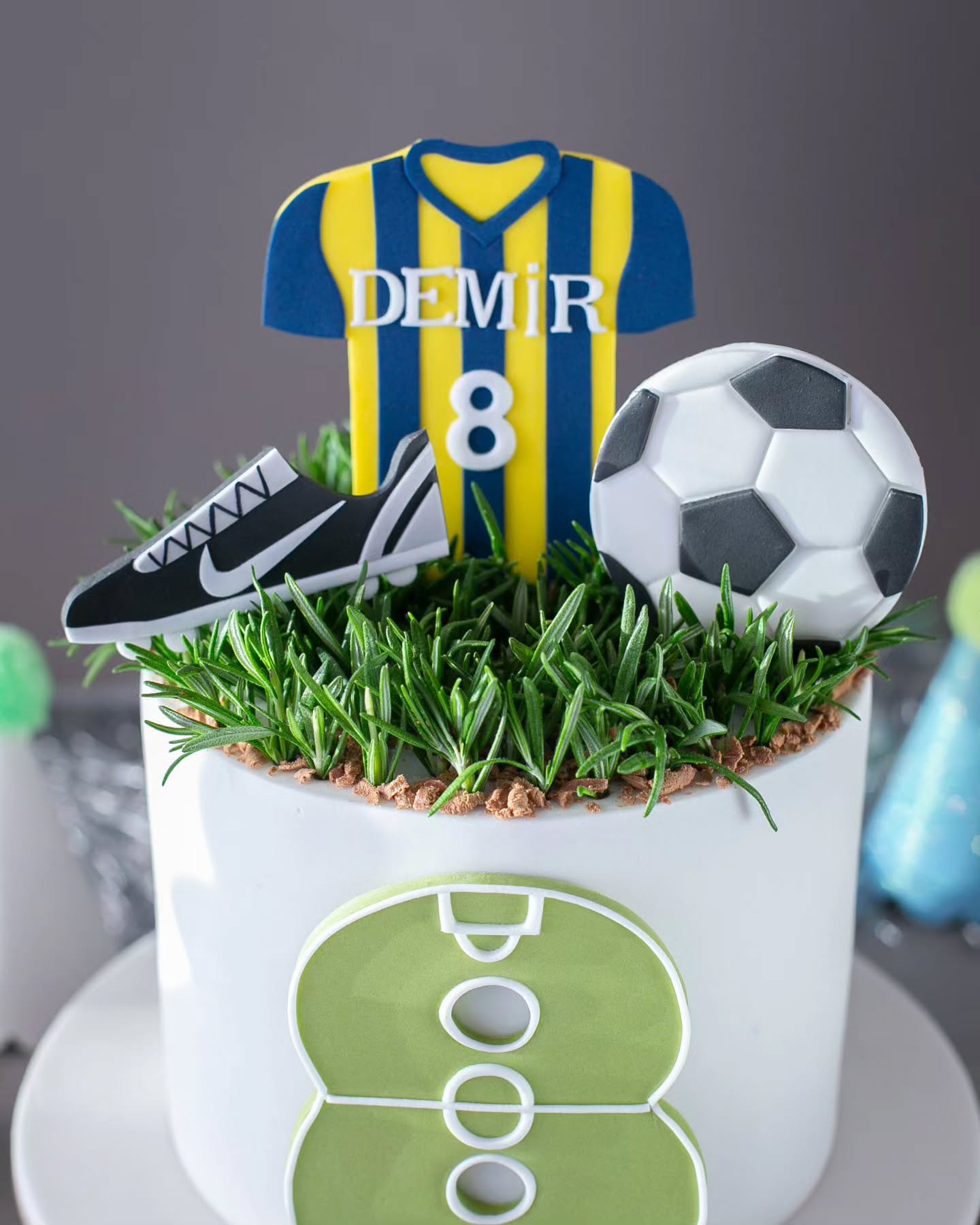 futbol pasta – fenerbahçe temalı doğum günü pastası