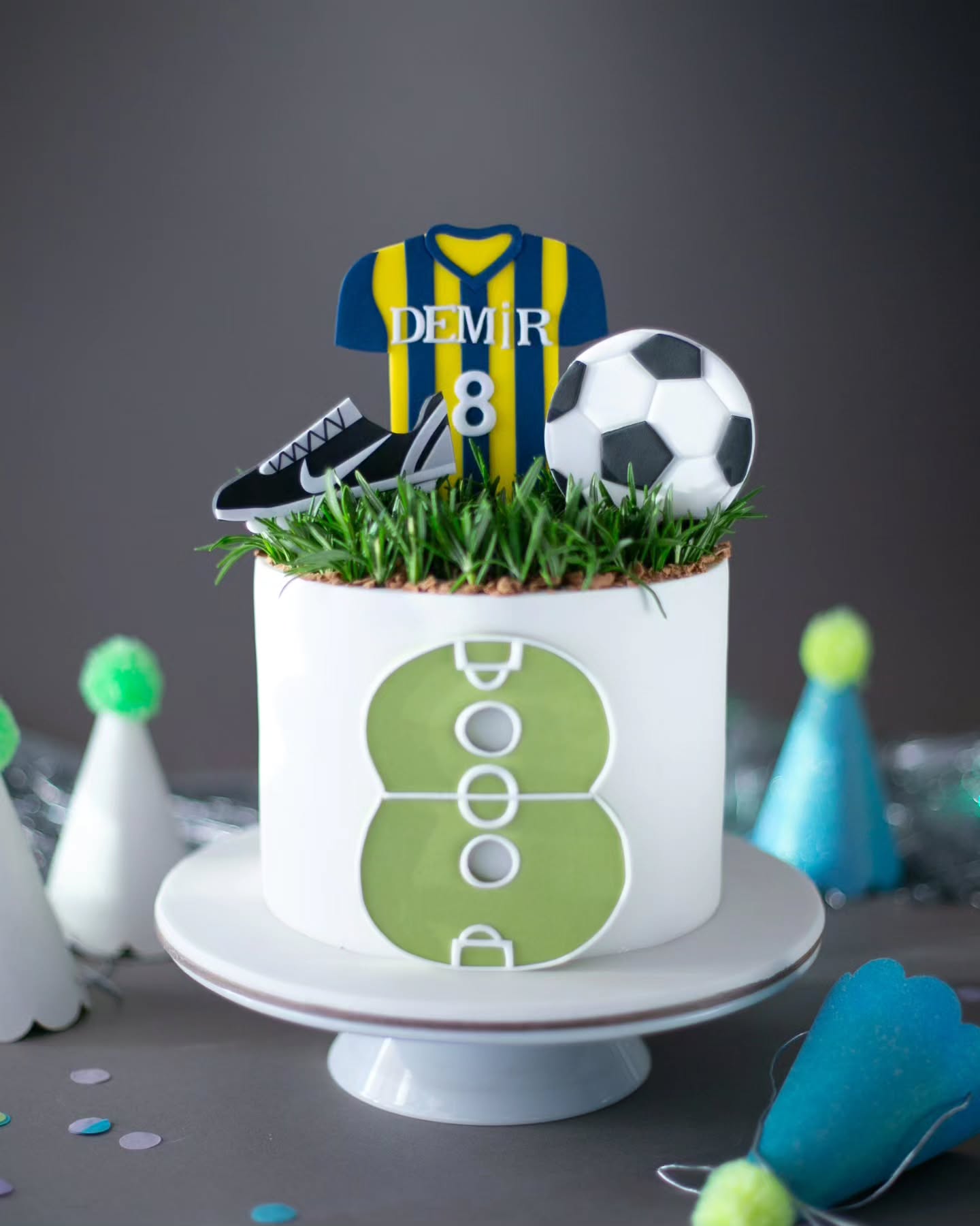 futbol pasta – fenerbahçe temalı doğum günü pastası