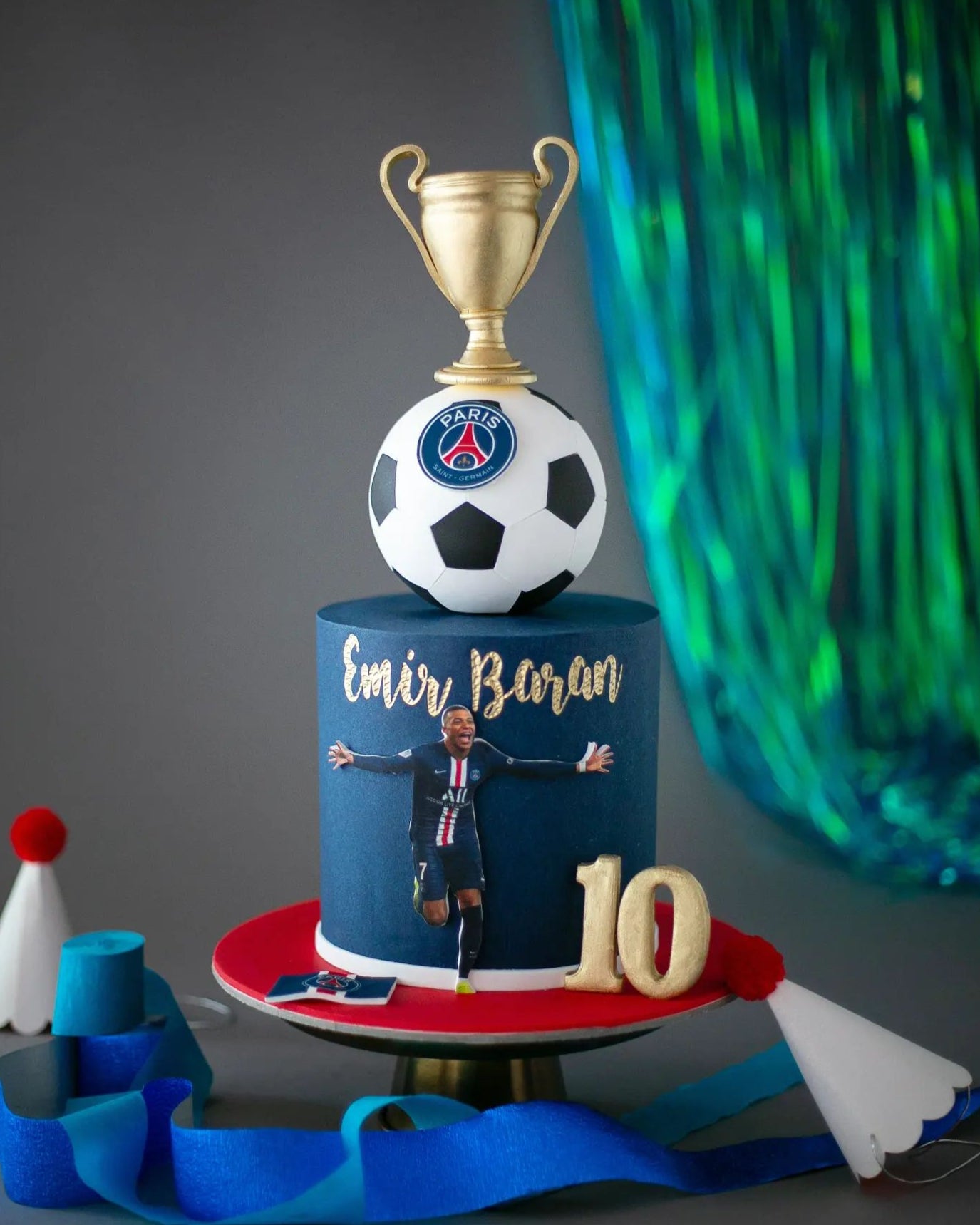 futbol pasta – psg ve mbappé doğum günü pastası