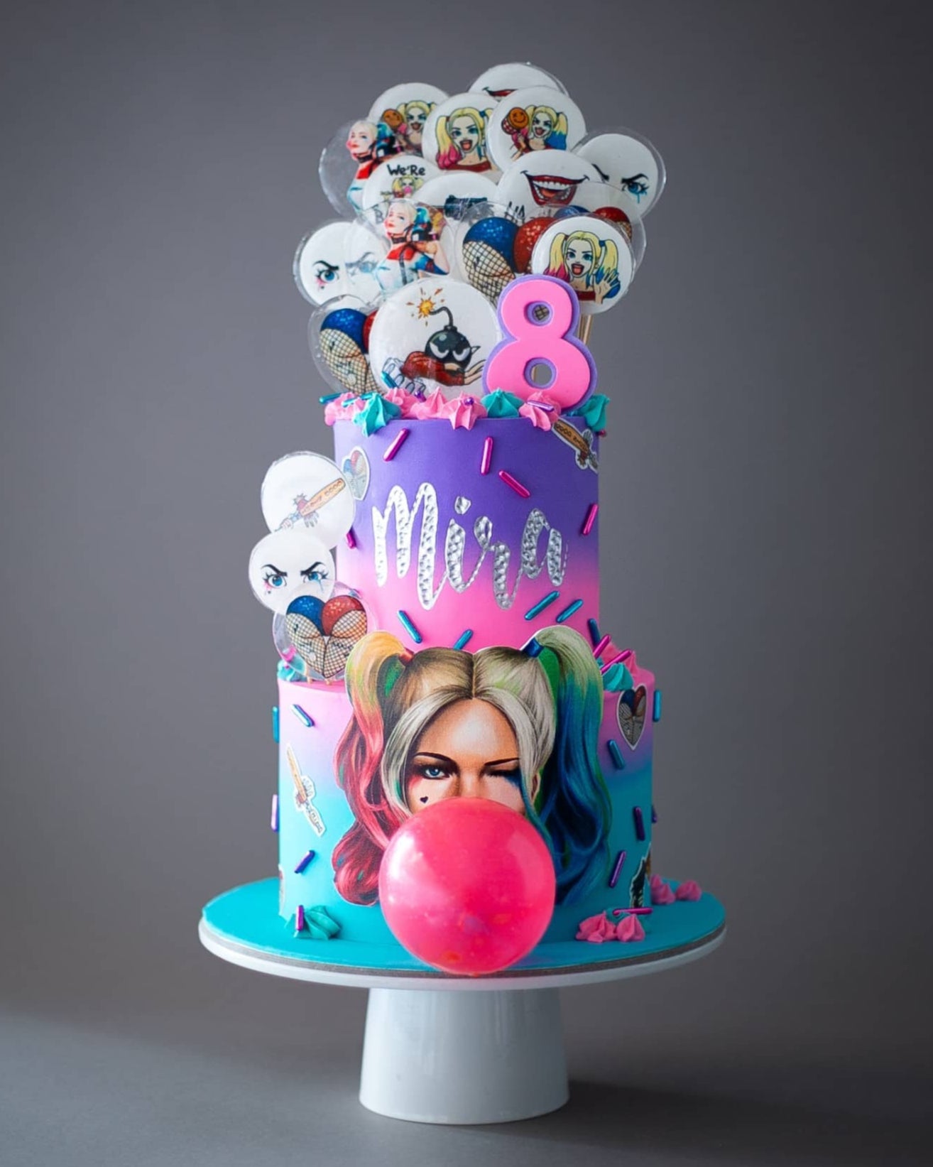 harley quinn pasta – çizgi film temalı kız çocuk pastası