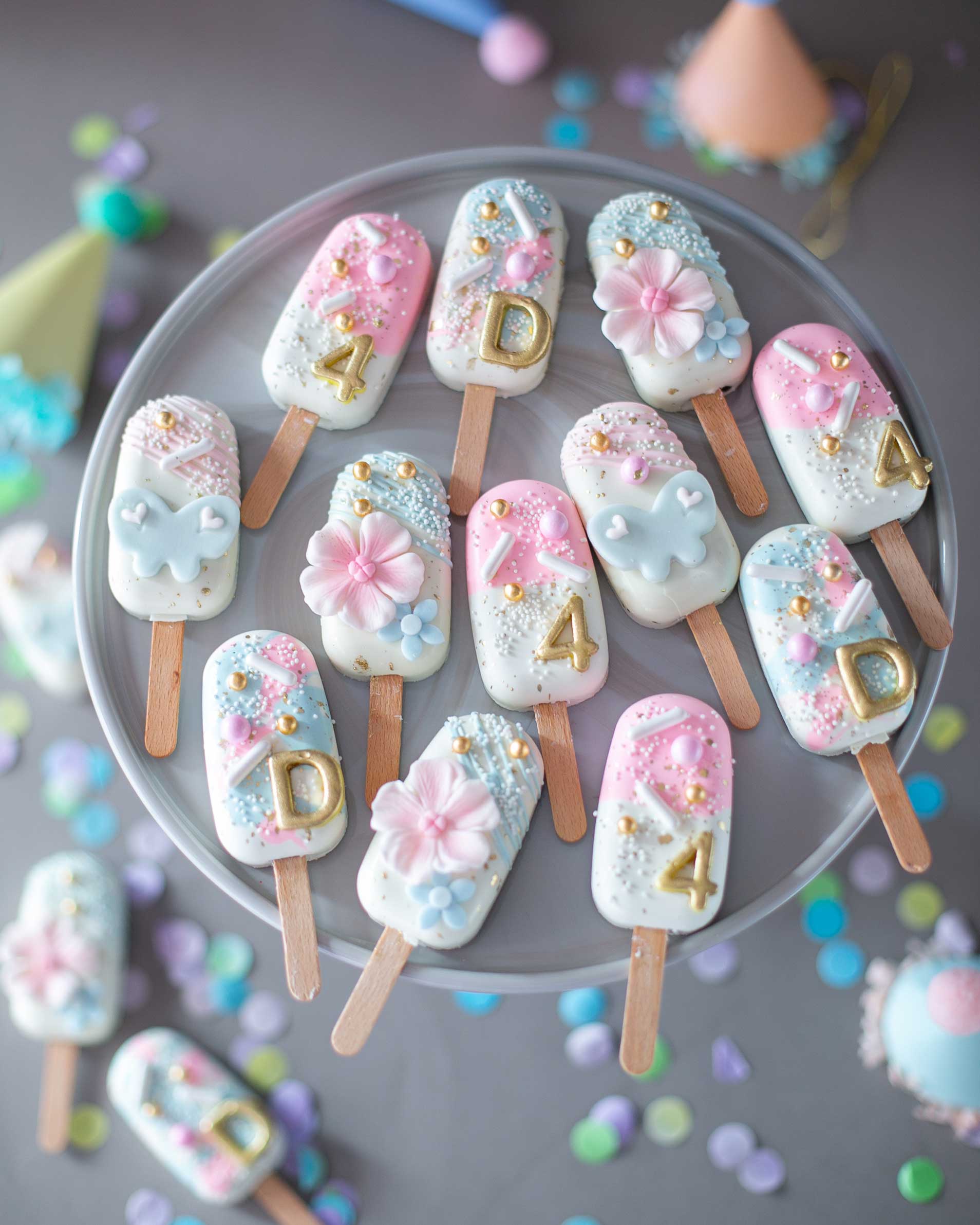 Kelebek Süslemeli Magnum Çikolata (Cakesicle)