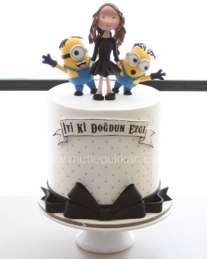 minion pasta – kız doğum günü pastası