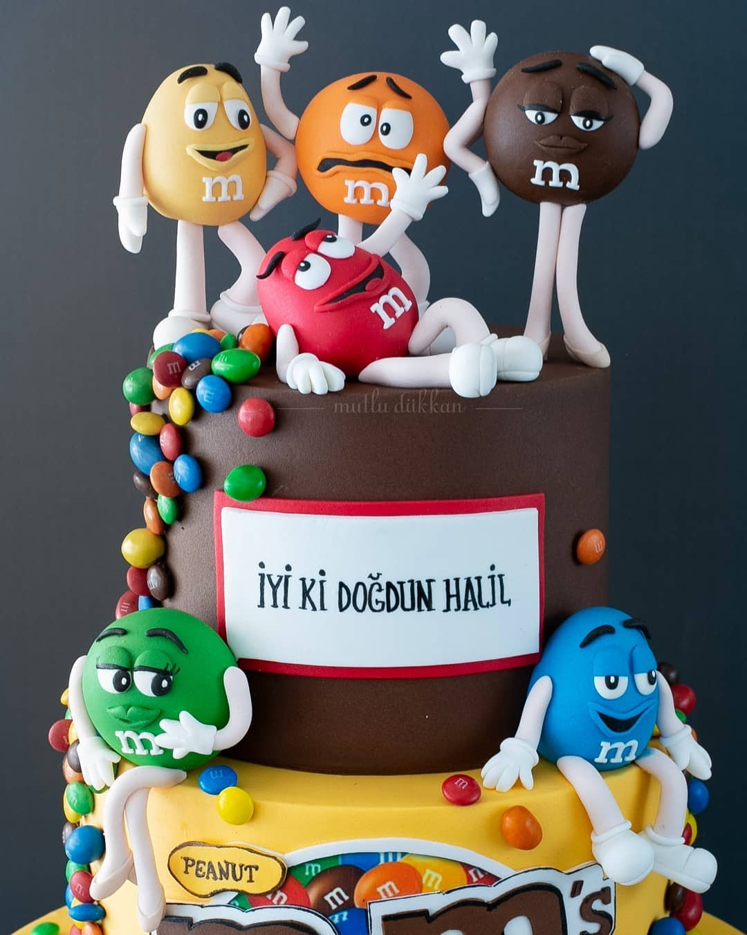 m&m pasta – rengarenk draje çikolatalı çocuk pastası