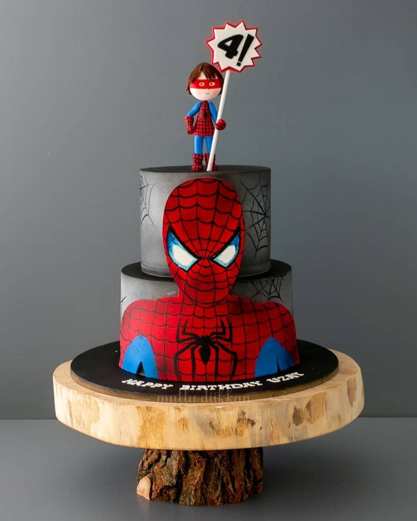 örümcek adam pasta – spiderman temalı erkek çocuk pastası