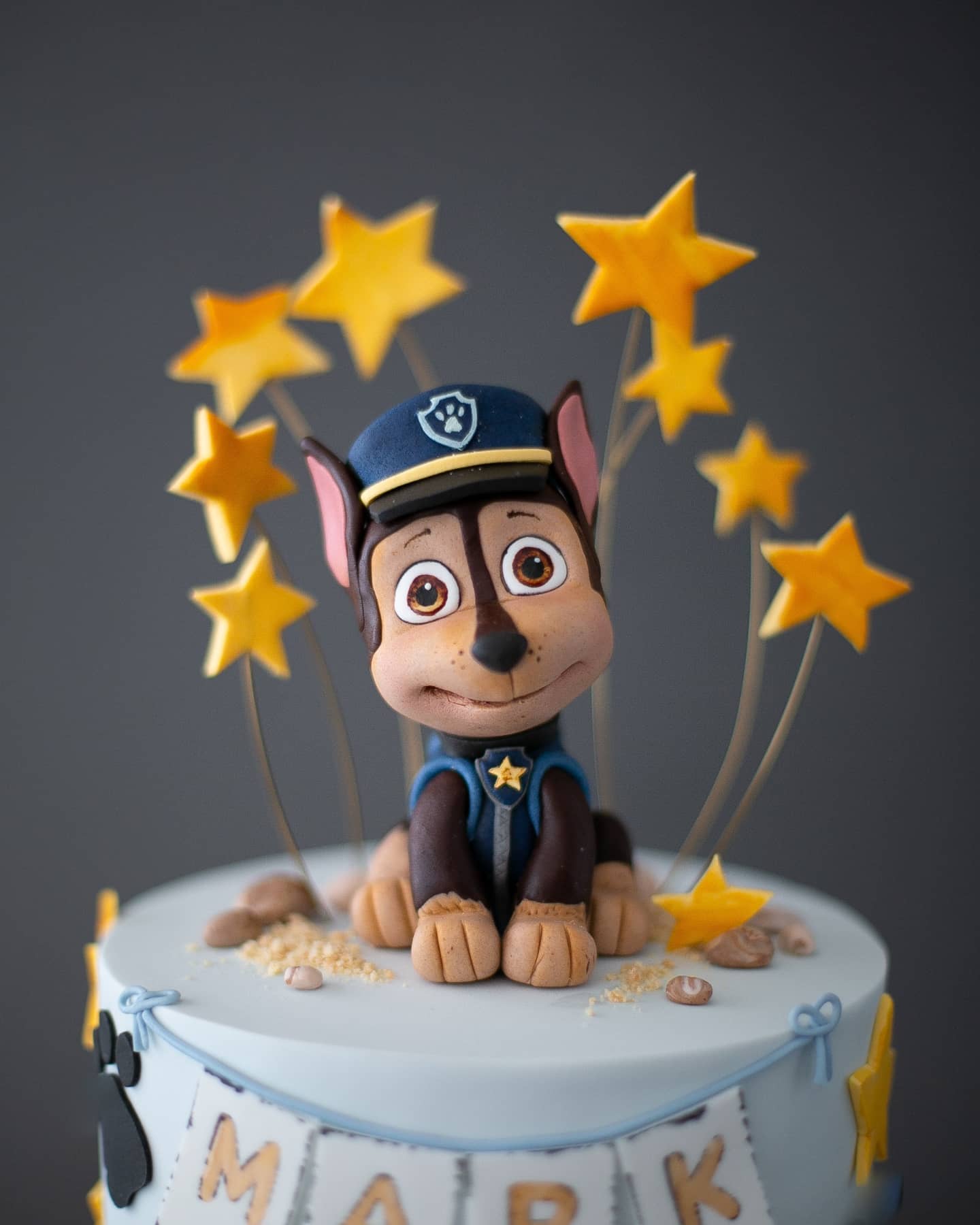 paw patrol pasta – chase figürlü doğum günü pastası