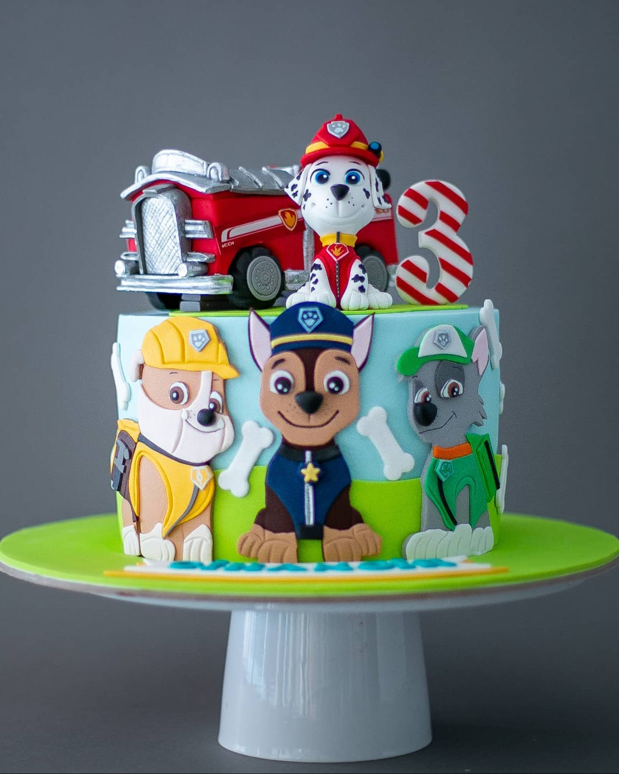 paw patrol pasta – marshall köpek figürlü pasta
