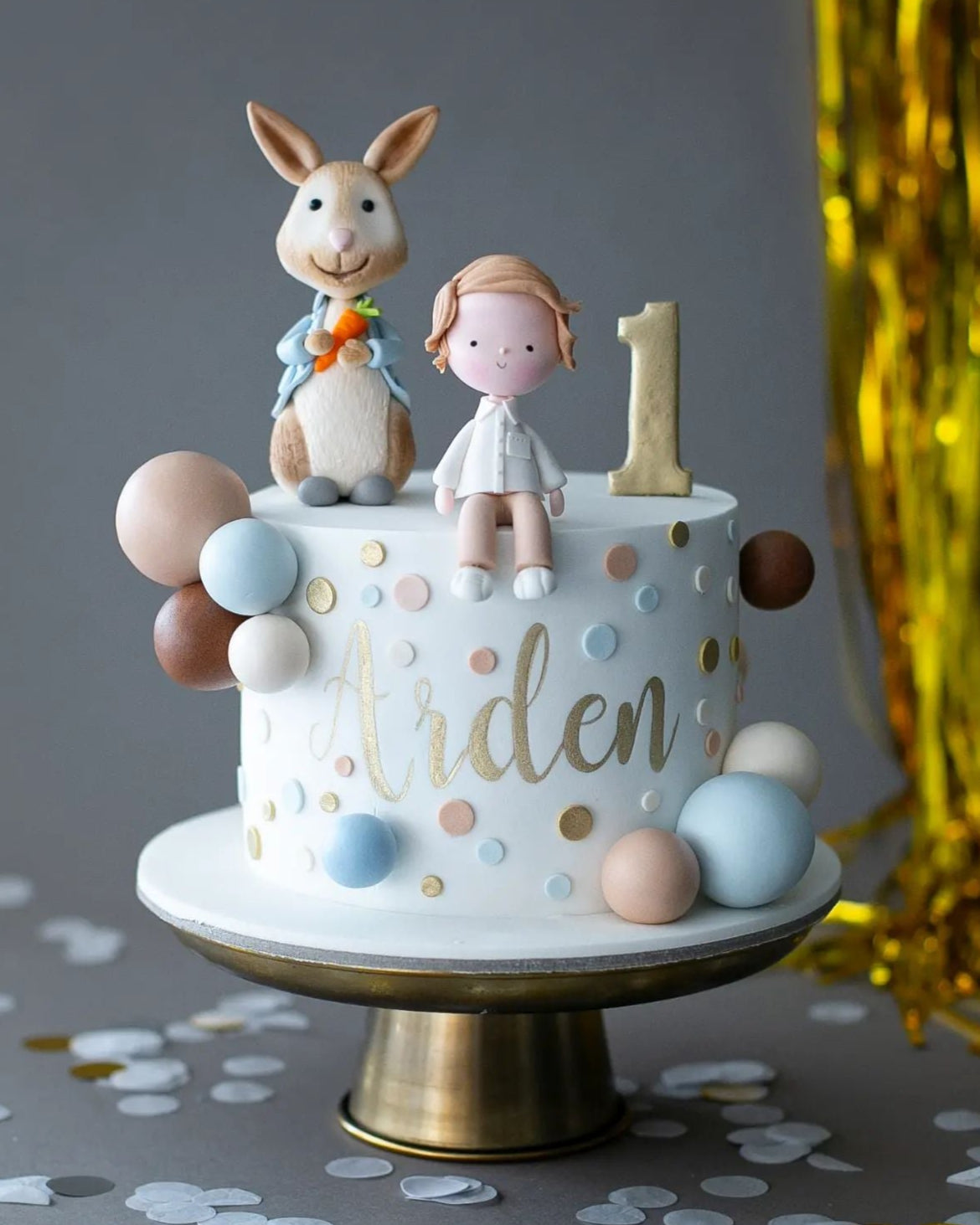 peter rabbit pasta – tavşan figürlü 1 yaş erkek pastası