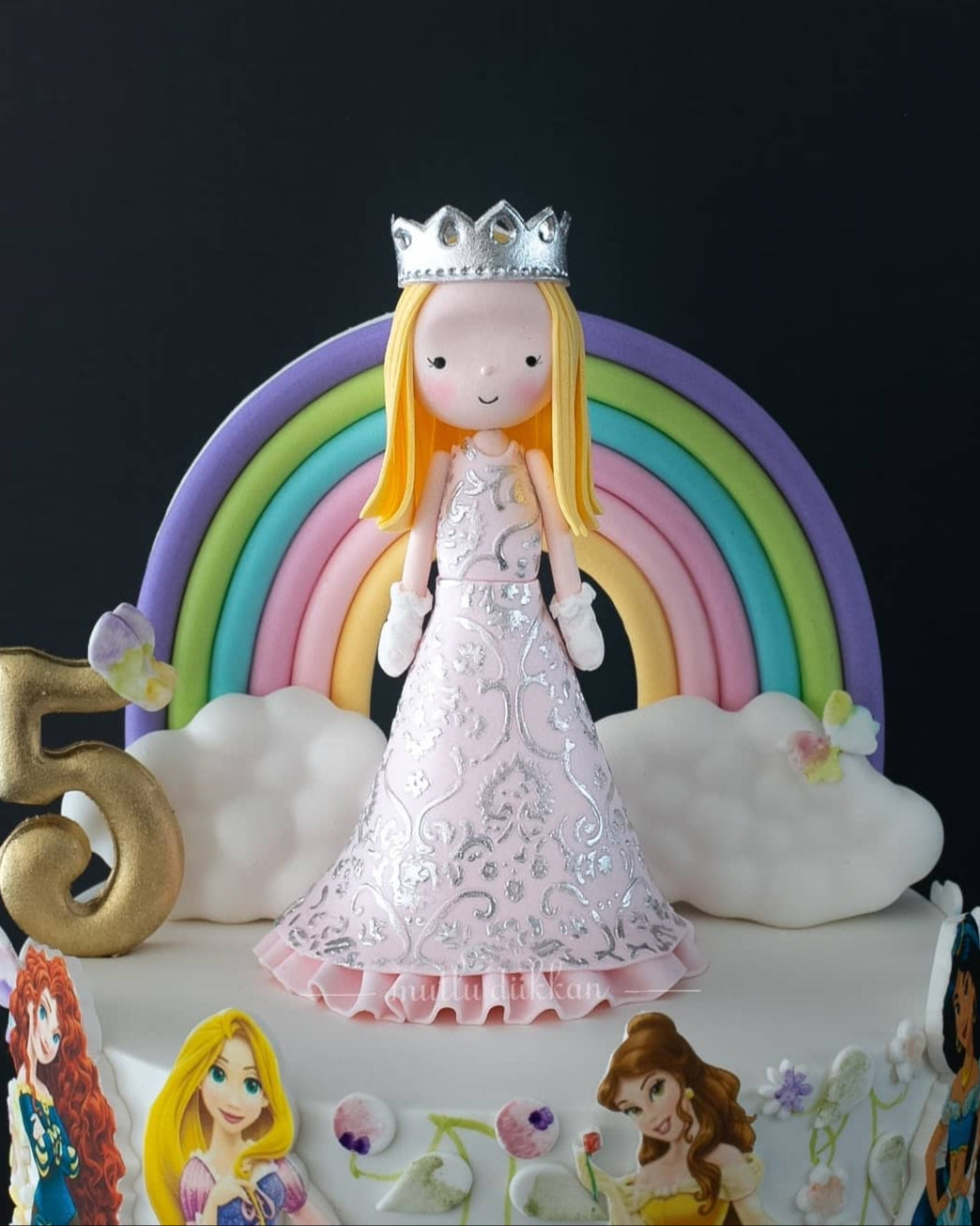 prenses pasta – disney prensesleri temalı kız pastası