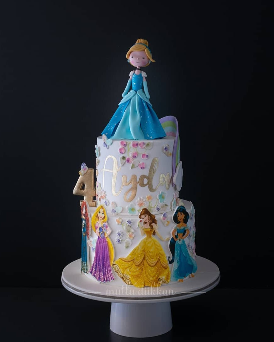 prenses pasta – disney ve sindirella temalı pasta