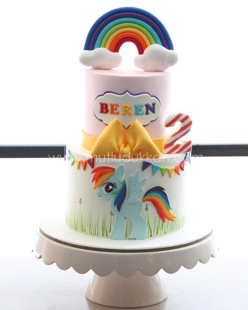 rainbow dash pasta – gökkuşağı figürlü doğum günü pastası