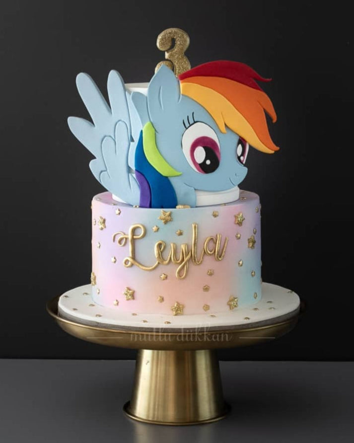 rainbow dash pony pastası – kız çocuk doğum günü pastası
