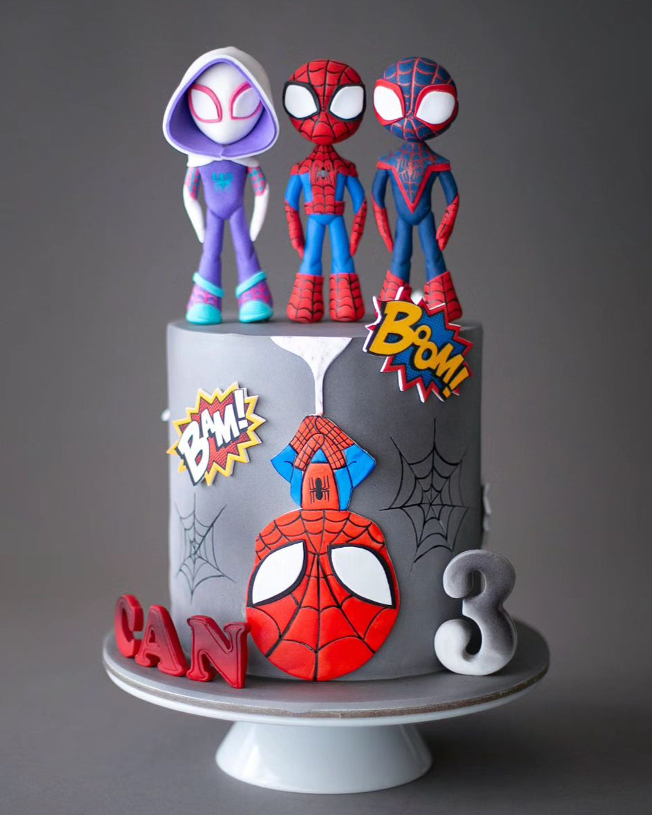 spidey pasta – örümcek adam temalı erkek çocuk pastası