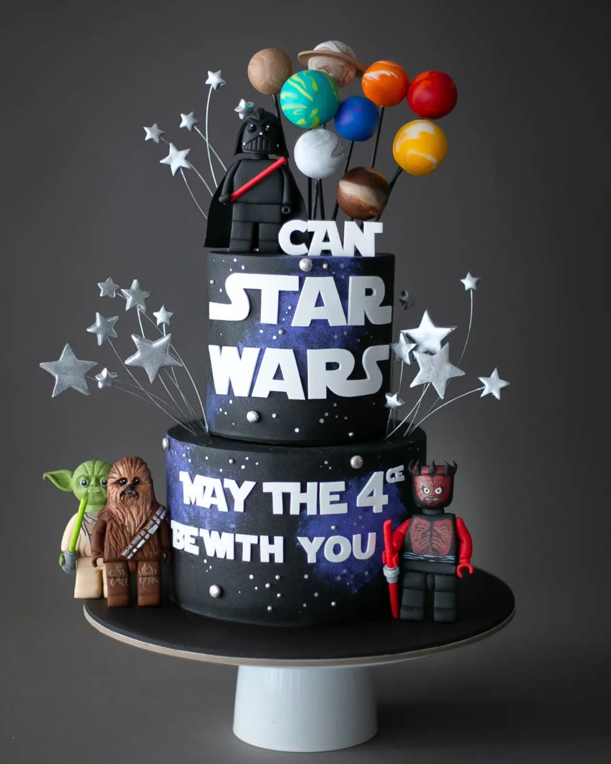 star wars pasta – lego ve uzay temalı pasta