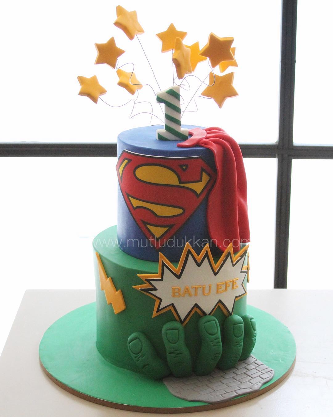 Superman ve Hulk Pasta – Erkek Çocuk Doğum Günü Pastası