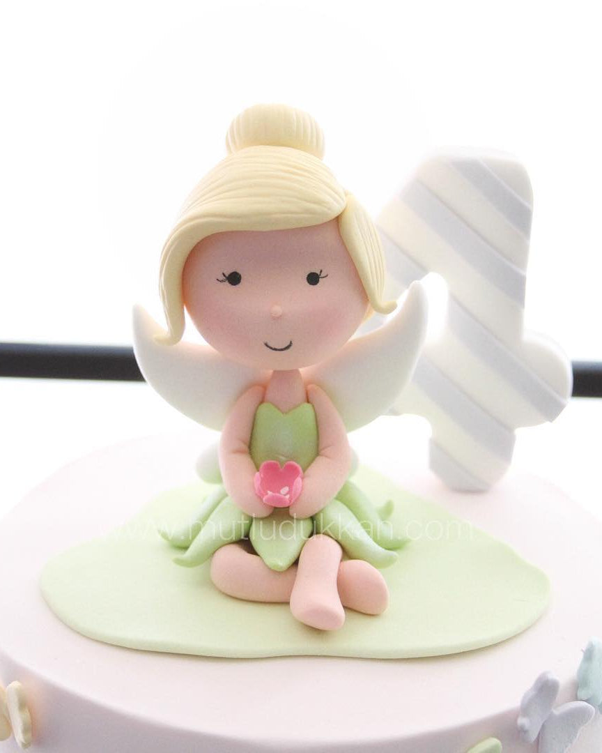 tinker bell pasta - peri temalı kız doğum günü pastası