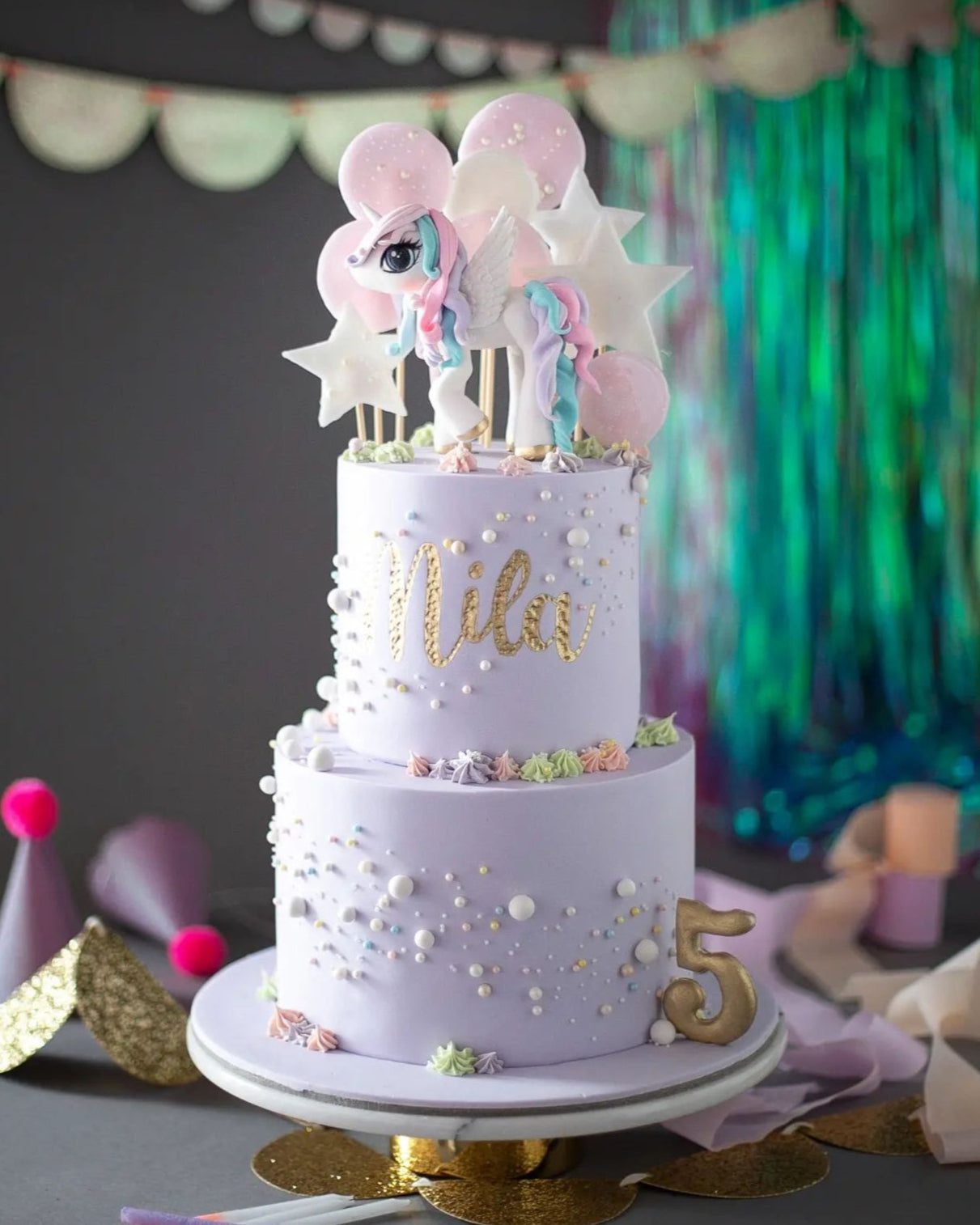 Unicorn Pasta – Pony Atı Figürlü Kız Doğum Günü Pastası