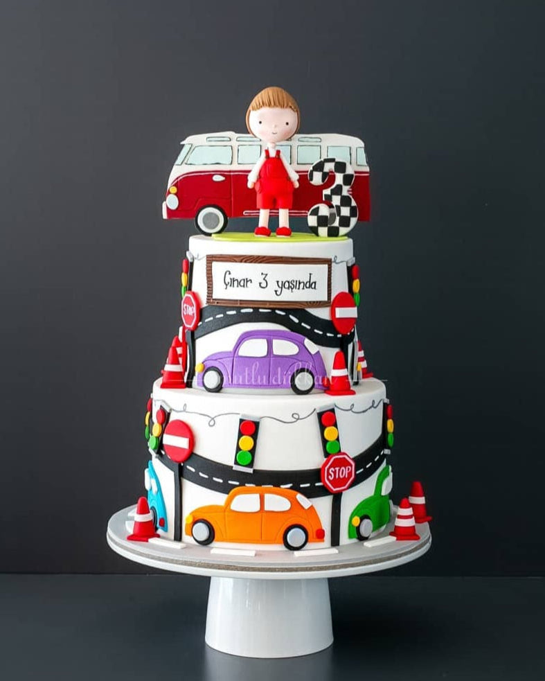 Volkswagen Minibüs Süslemeli Pasta
