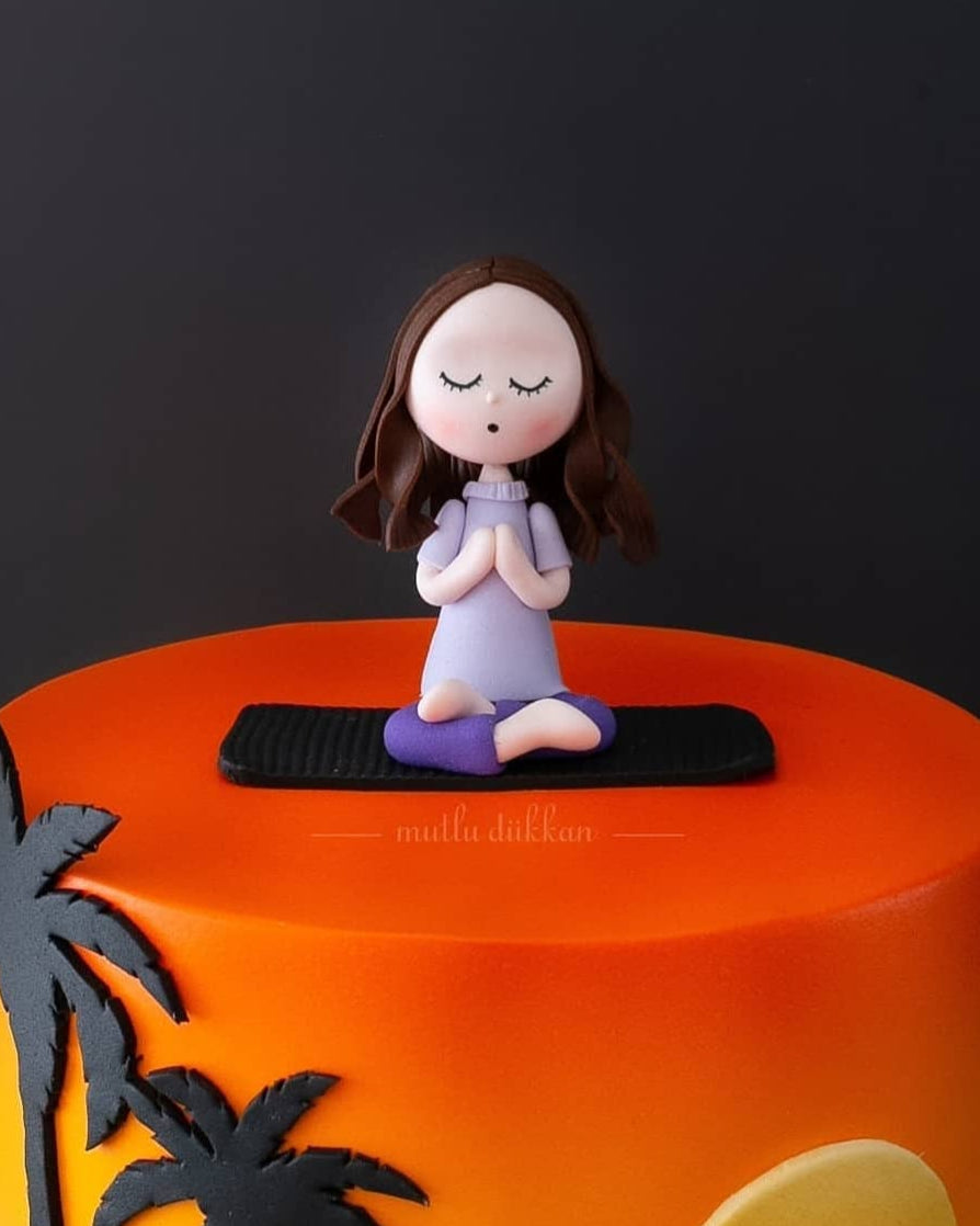 yoga ve meditasyon pasta – kız doğum günü pastası